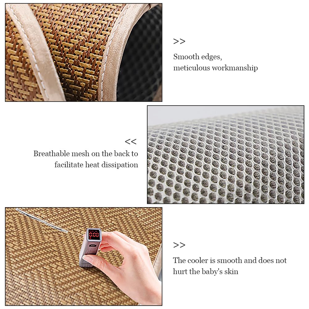 Universal Stroller Cool Seat Liner Summer Cooling Liner Pad Comfortable Air Flow Moisture Wicking 3D Rattan Cushion Mat for Stroller Car Seat Pushchair Pram