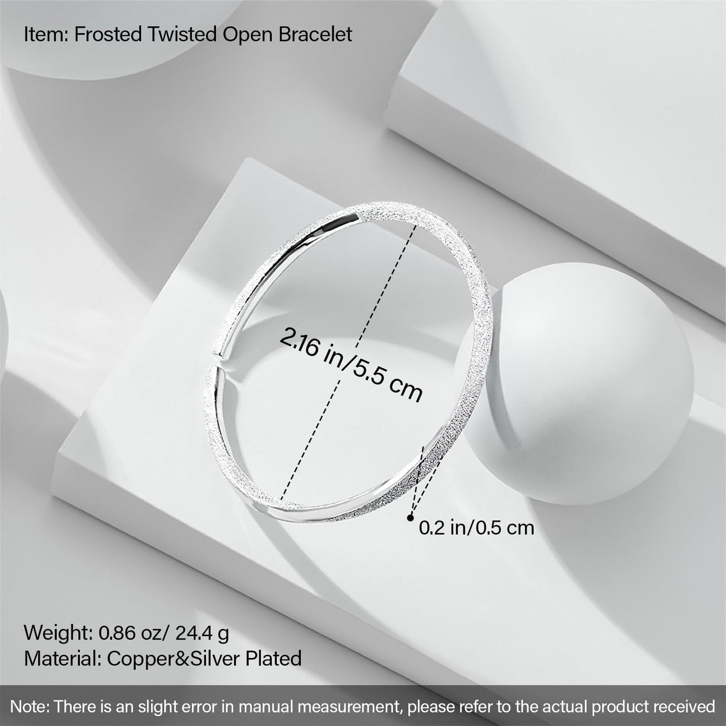 925 Silver Mobius Bangle Bracelets For Women Shiny Frosted Bracelets Adjustable Open Cuff Bangle For Women Exquisite Wrap Bangle Bracelets Jewelry Gifts for Birthday & Christmas
