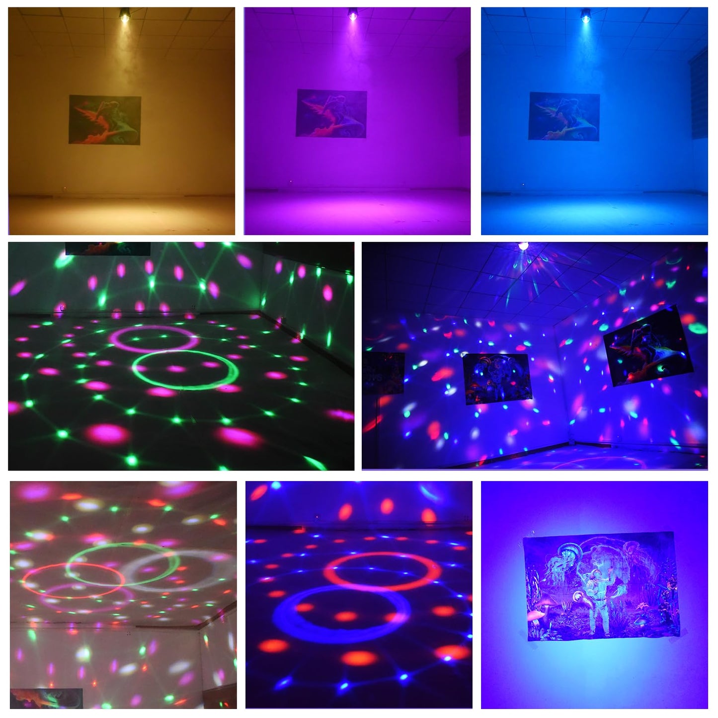 Disco Ball Lamp with Sound Activated Strobe Light and Remote Control, Party Lights Kit for Home Karaoke, Club, Wedding Events