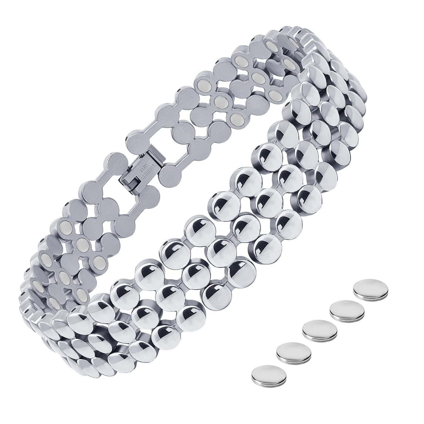 JEROOT Ultra Strength Magnetic Bracelet for Women | 3500-6000 Gauss Neodymium Magnets | Magnetic Therapy Jewelry with Adjustable Tool & Gift Packaging