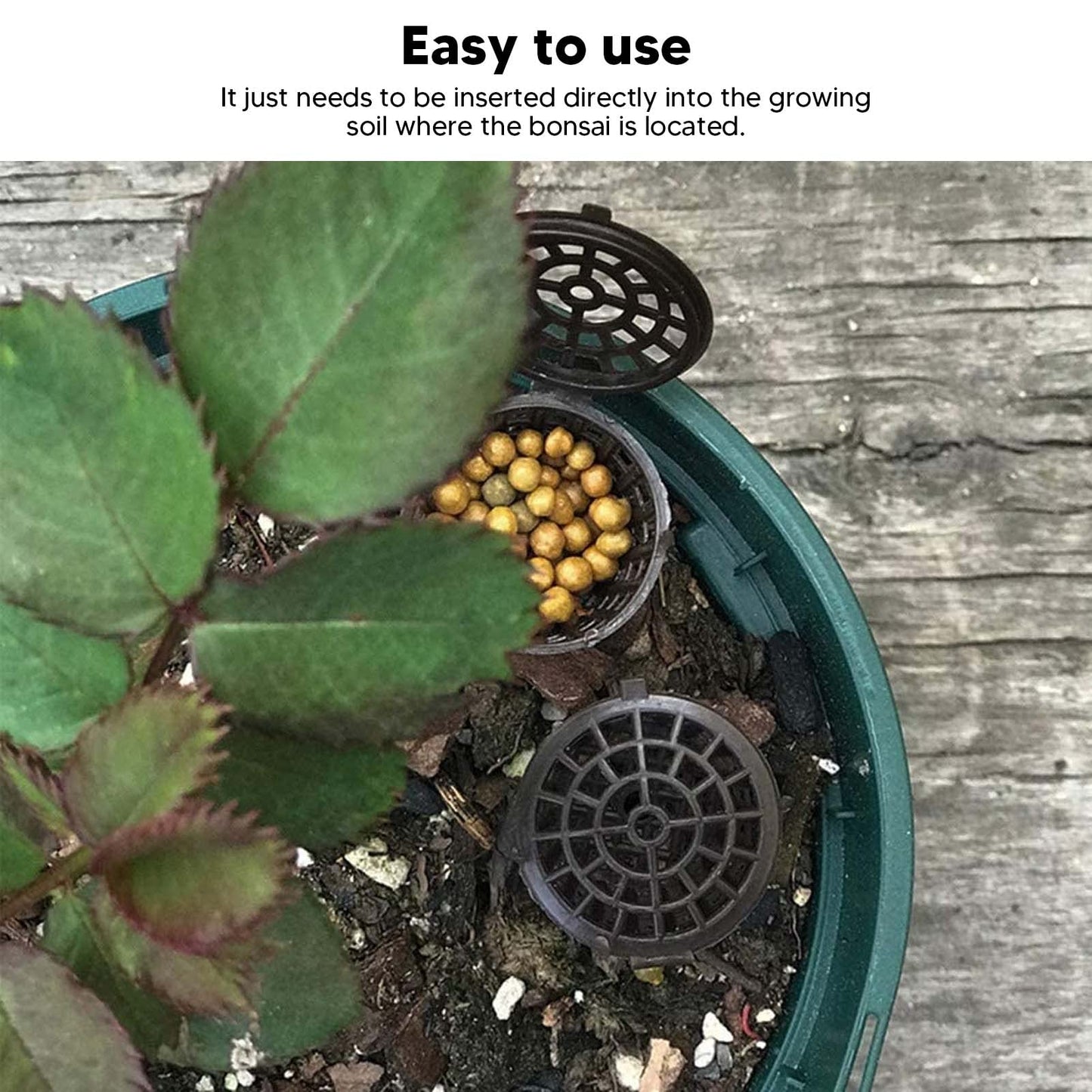 100PCS Bonsai Fertilizer Cups, Plastic Fertilizer Mesh Basket with Lid, Planting Fertilizer Net Pot, Garden Nutrition Box Tools for Succulents and Orchids (Small Size with Lid)