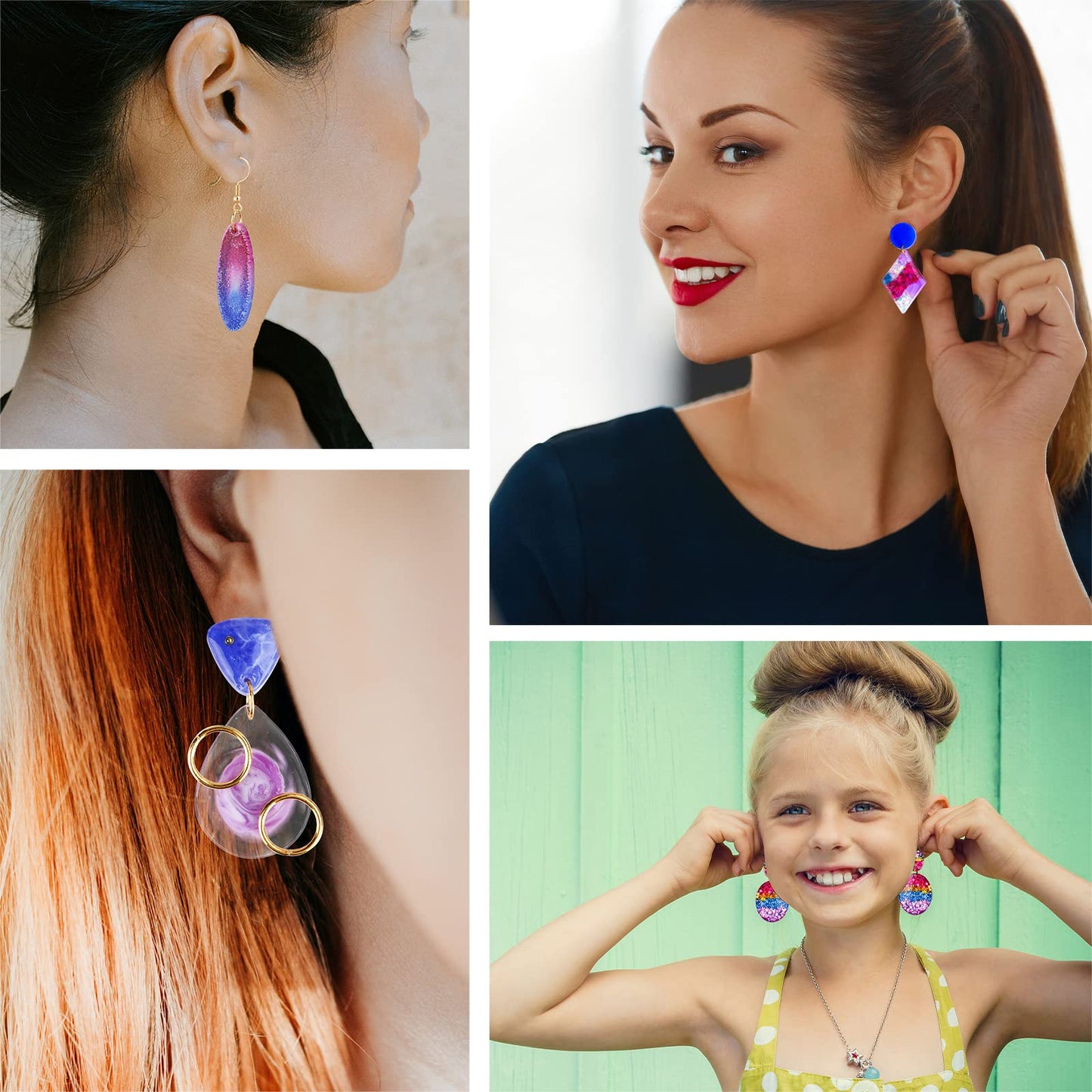 LET'S RESIN Resin Earring Mold, 171 Pcs Resin Jewelry Molds Making Kit with 11 Pack Variety Shape Silicone Molds, Earring Molds for Epoxy Pendant, Earrings, Necklace, Keychains