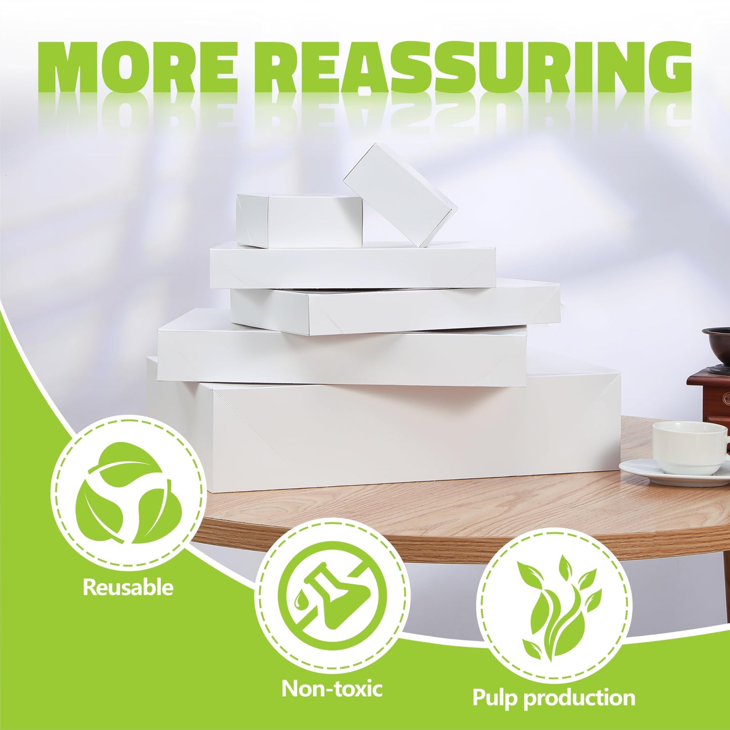 Bobobag 13 Pack White Gift Boxes with Lids for Presents, Assorted size Gift Boxes for Christmas ( 3 Extra large 17",3 Large 14.25",3 Medium 11",4 Small 4" ,Red Ribbon ), 4 inch Deep Box for Wrapping Robe Scarf Mug.