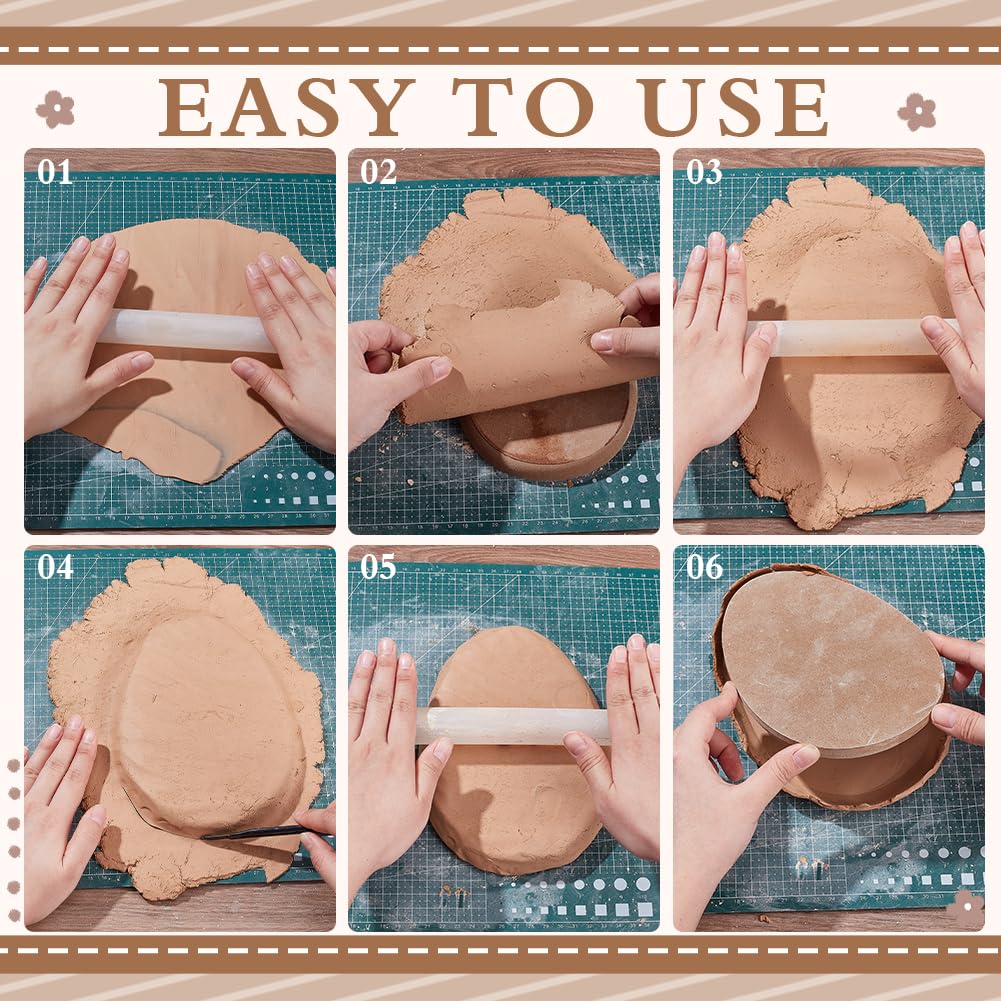 NBEADS 5 Pcs 5 Sizes Ceramics Molds, Ceramics Plate Molds Pottery Molds Pottery Tools Egg Shape Slump Molds Plate Forming Molds for Clay Handbuilding DIY