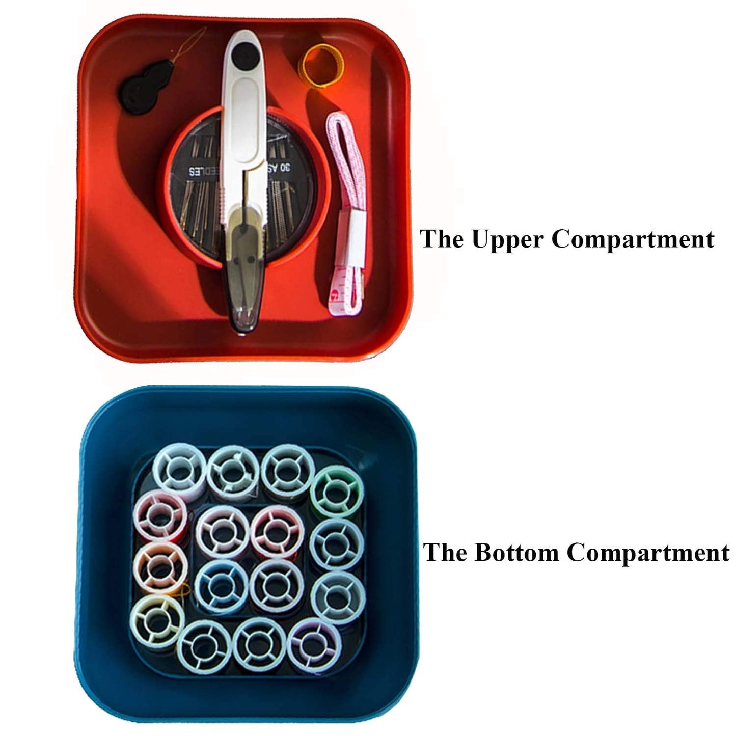 UNIKON Sewing Kit, Sewing Kits for Adult, Needle and Thread Kit, Hand Sew Box for Easy Carrying and Storage, Suitable for Student, Beginners, Blue