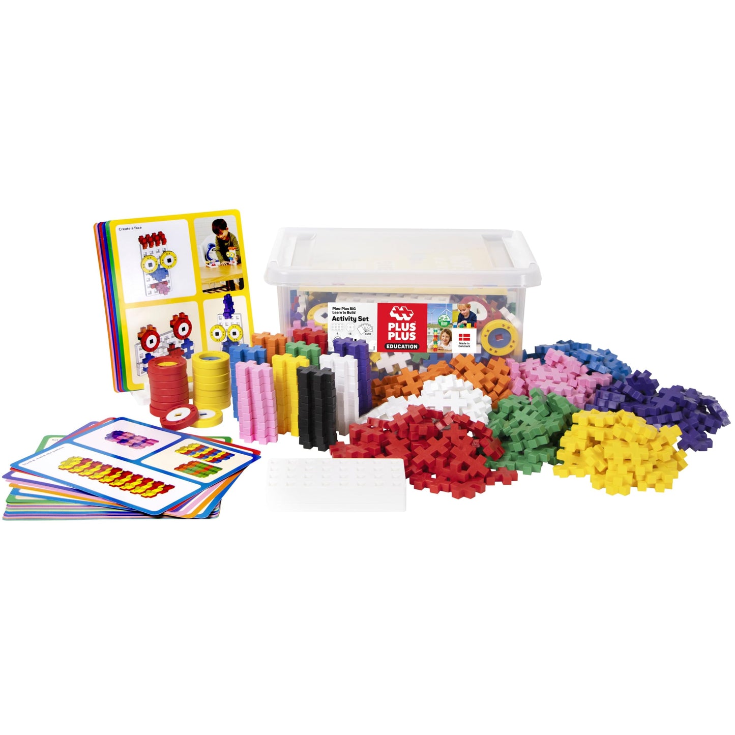 Plus Plus - Learn to Build Big Activity Tub, 410 Pieces - Interlocking Building Stem Toy, Large Puzzle Blocks for Toddlers and Preschool