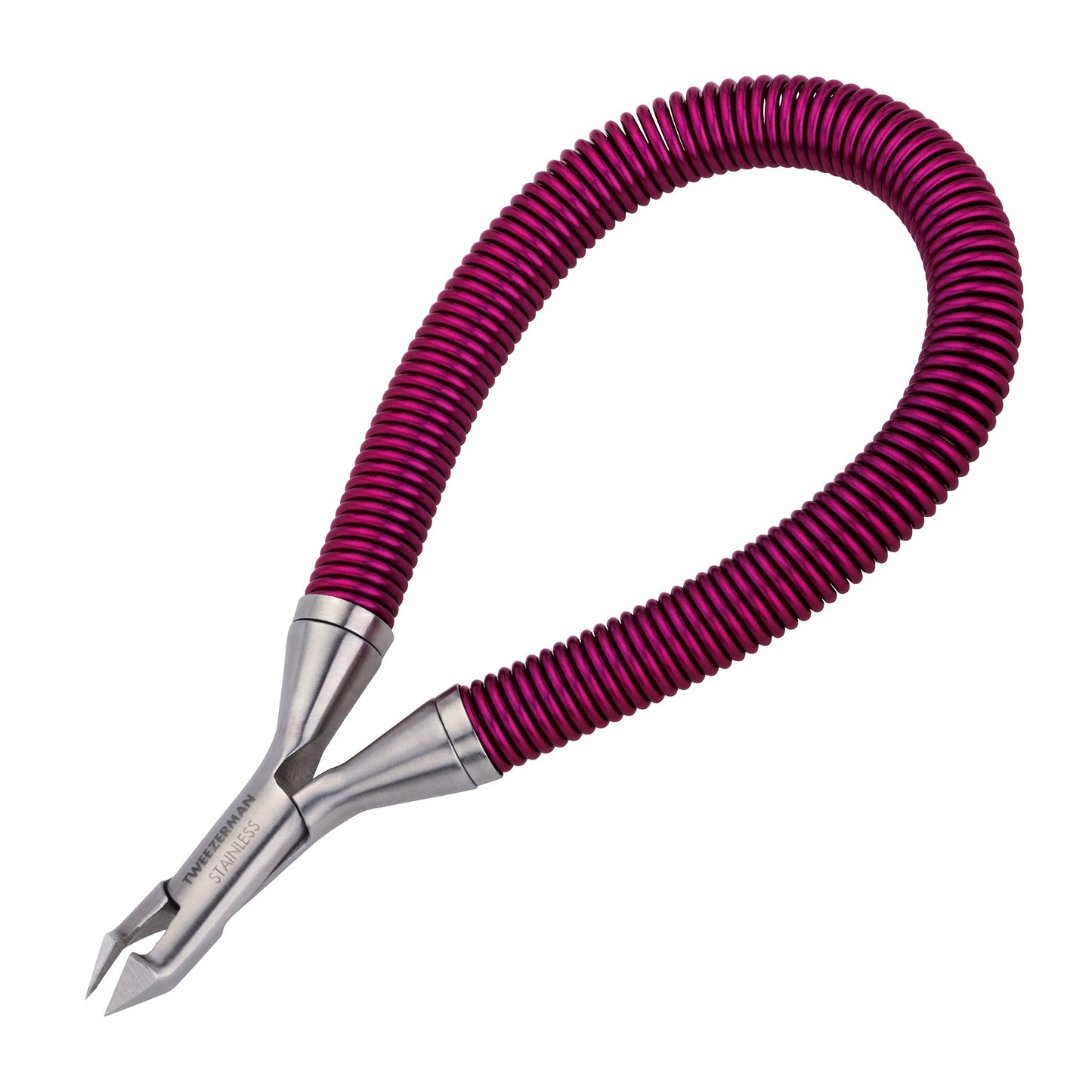 Tweezerman Stainless Steel Grip & Snip Spiral Spring Cuticle Nipper (Assorted Colors)