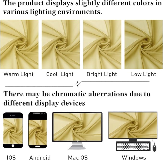 Lecloud Yellow Sheer Curtains 96 Inches Long 2 Panels, Gauzy Light Filtering Breathable Curtain, Solid Voile Home Decor Drapes with Dual Rod Pocket for Living Room Bedroom, Each 42" W x 96" L