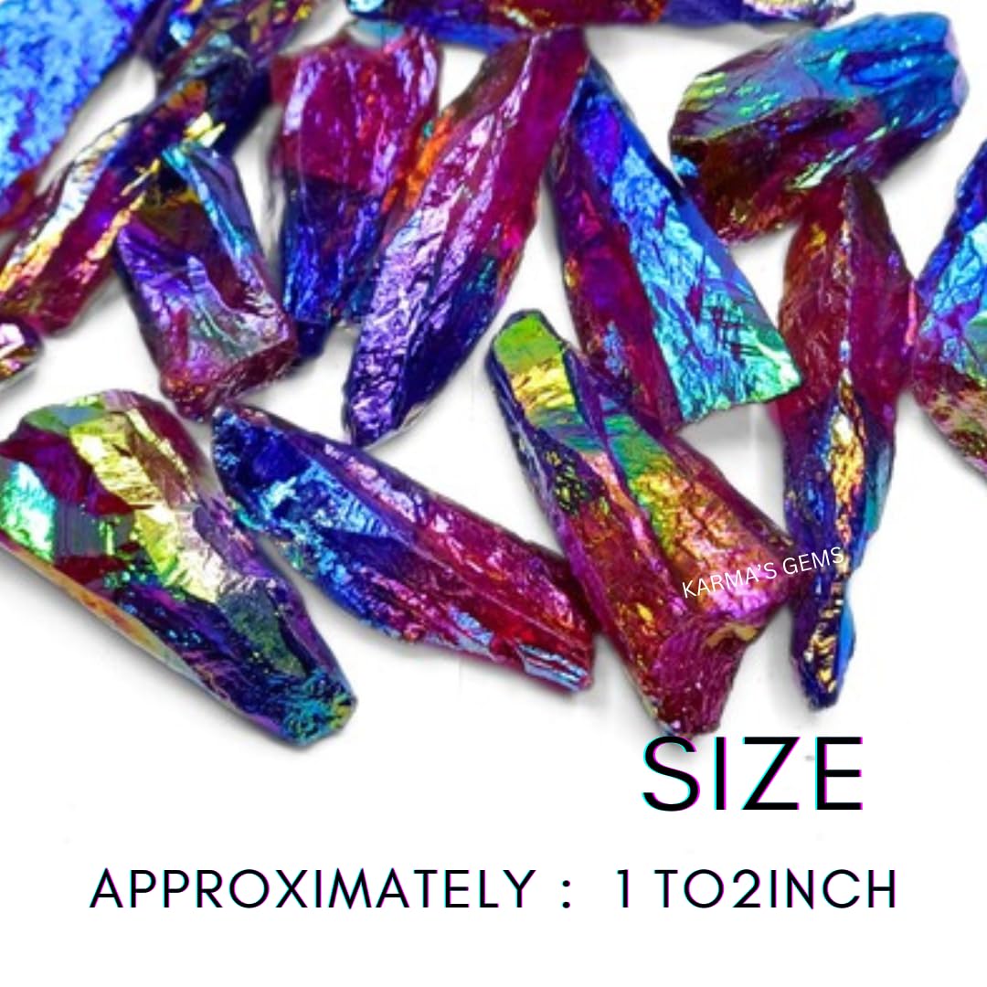 Crystals, Rocks, Jade, Crystals and Healing Stones, Witchcraft Supplies, Healing Crystals, Stones, Healing Stones, Rock Collection, Agate, Raw Stones (Ruby-Tanzine Aura Quartz, 2 Pcs)