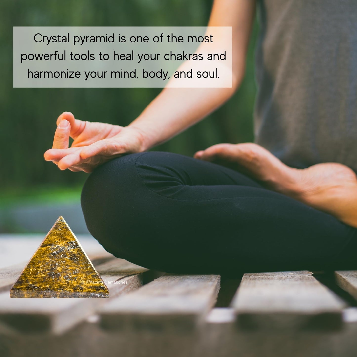 Amazing Gemstone Bronzite Pyramid Crystal Healing Stones - 2" Great Pyramid Figurine of Natural Stone Pyramid for Meditation, Reiki, Chakra Balancing and Crystal Pyramids Grid