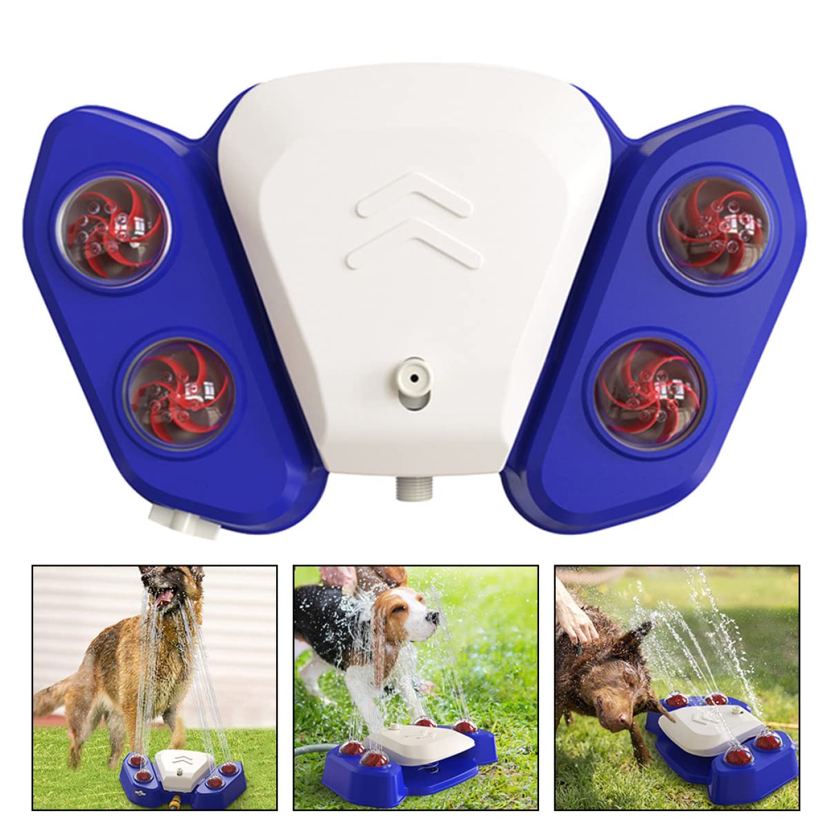 Yardwe Pet Automatic Drinking Fountain and Shower Spray Toy for Dogs Multifunctional Puppy Bathing Water Fountain Creative Water Spray Design