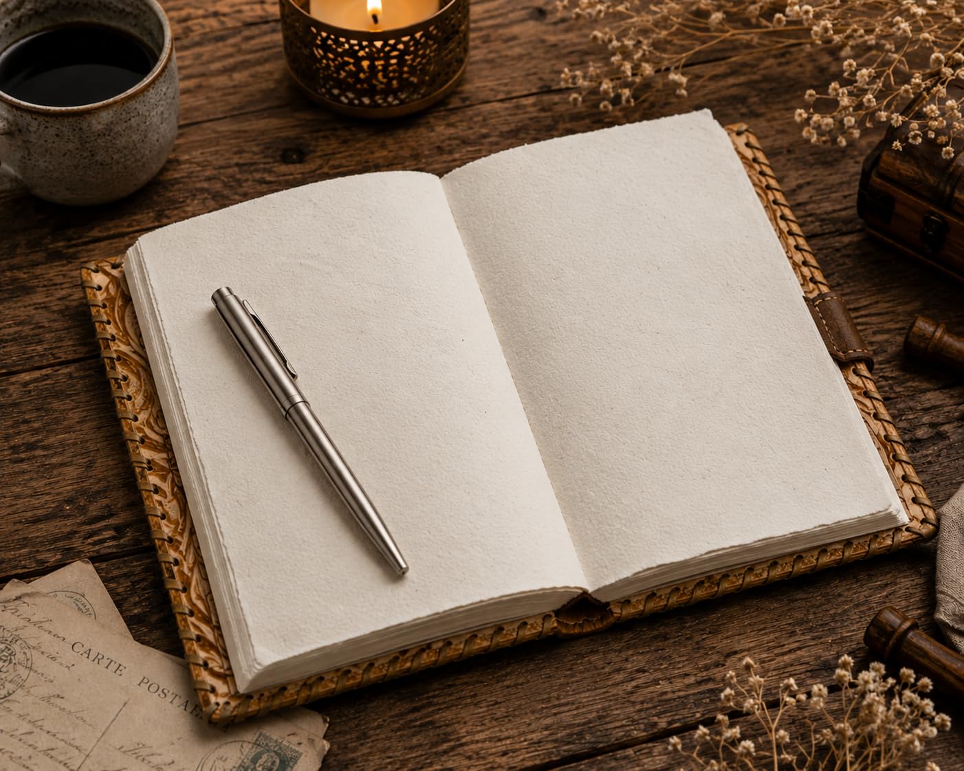 Hendora Crafts Leather Journal Notebook, Journal for Writing 200 Recycled Cotton Paper Page 6X8, Journal for Man & Women Gift for Man Artist, Travel Journey