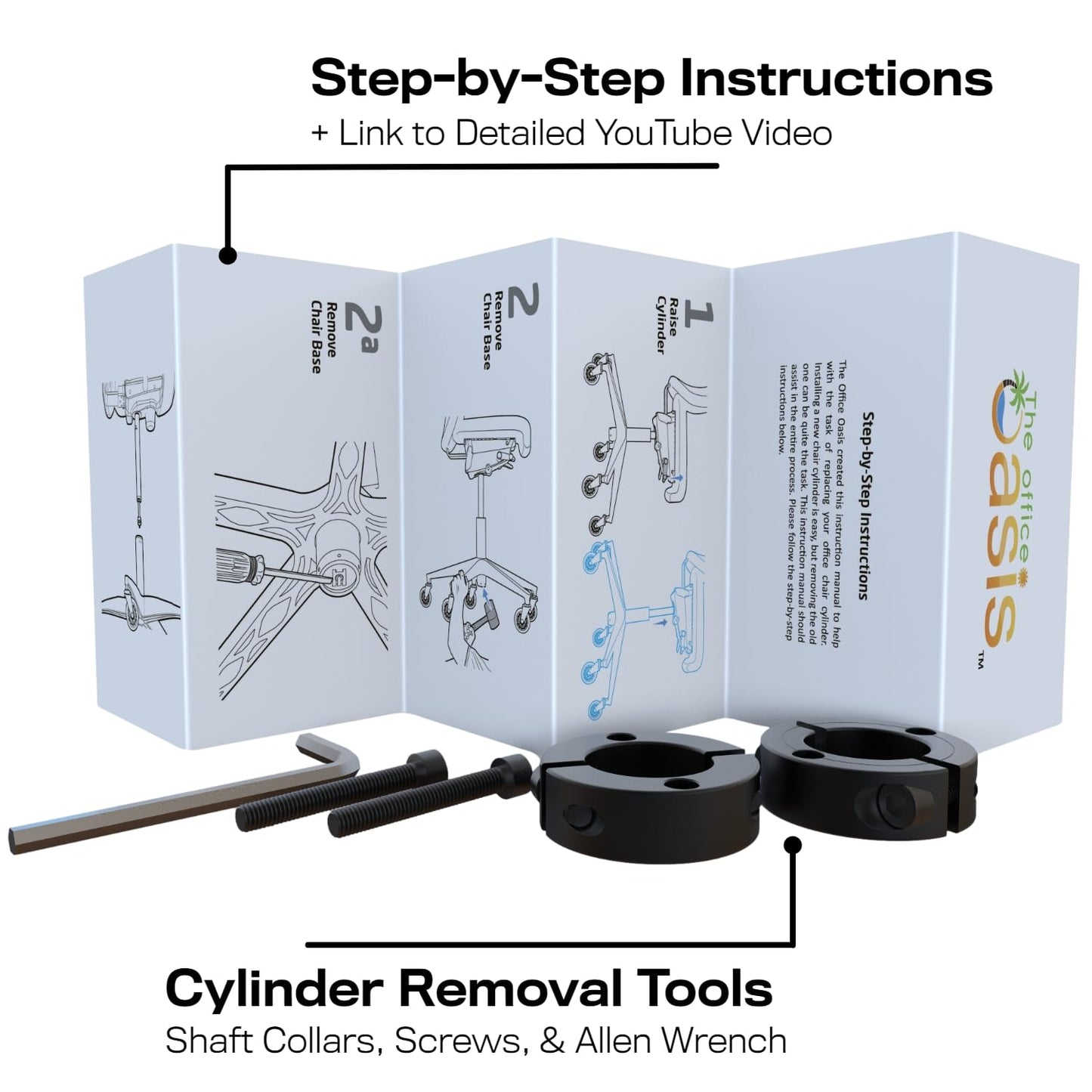 The Original Office Chair Cylinder Removal Tool (As Seen On PBS) - Easily Remove Your Old Gas Lift Piston from Any Office Chair