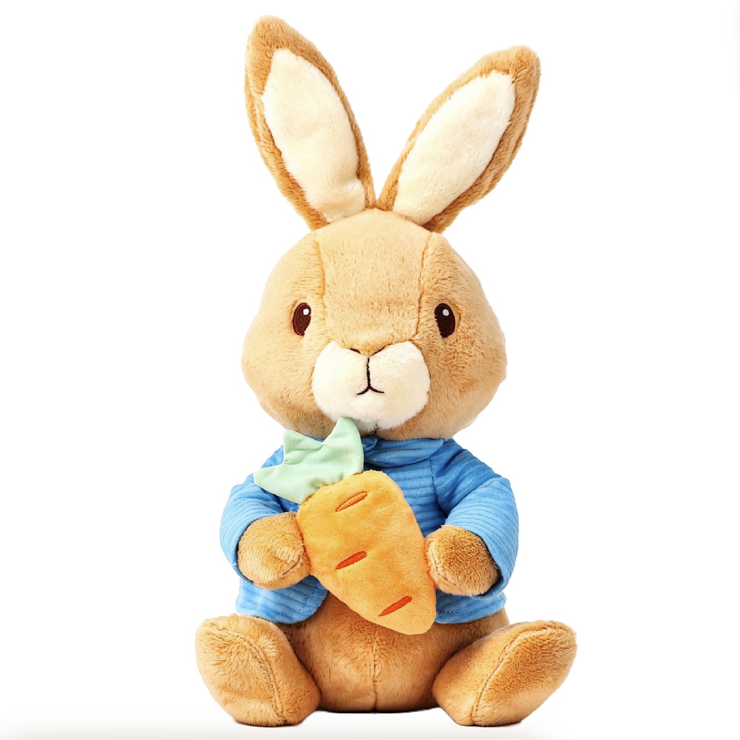 Beatrix Potter Peter Rabbit Plush with Carrot, 13 Inch Soft Stuffed Animal, Classic Peter Rabbit Toy for Babies, Toddlers, and Collectors