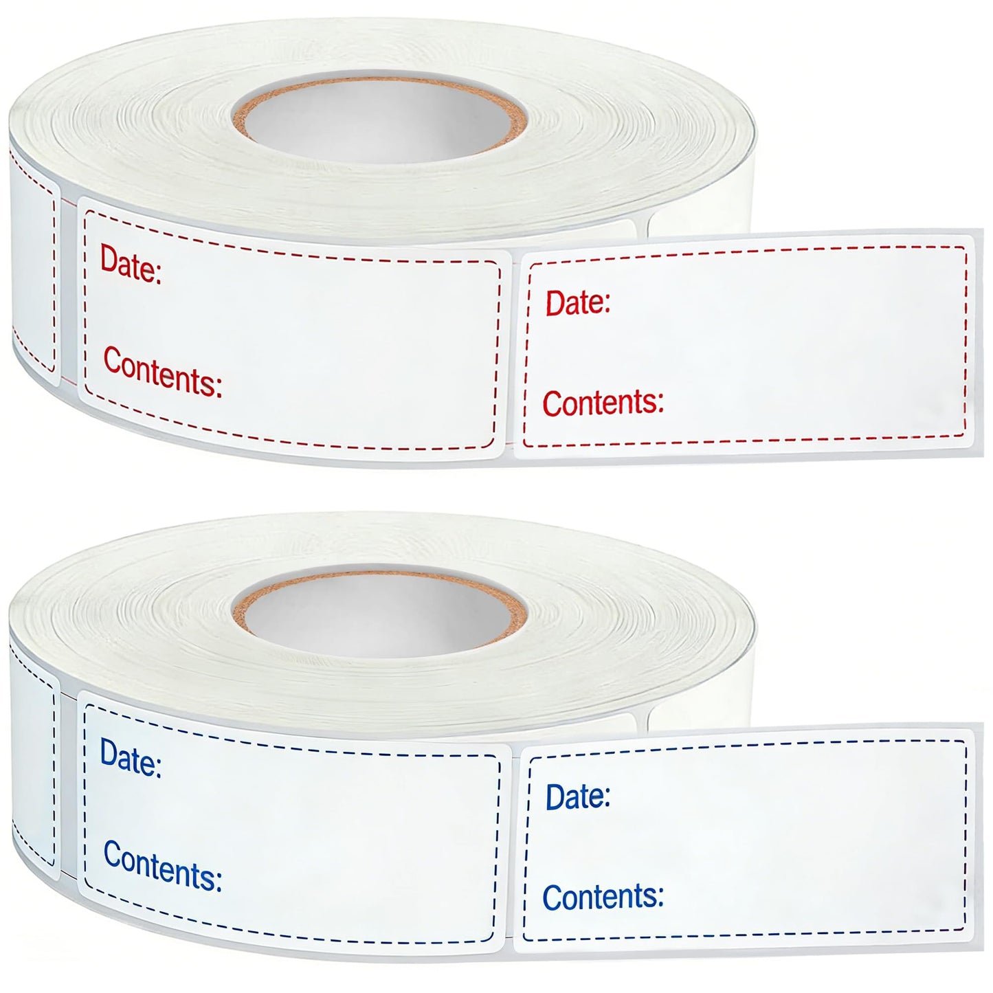 1000pcs Food Labels, AIMEIKI 1 x 3 Inch Removable Date Stickers Freezer Labels for Food Containers, Easy to Write-On & No Residue (2 Rolls)