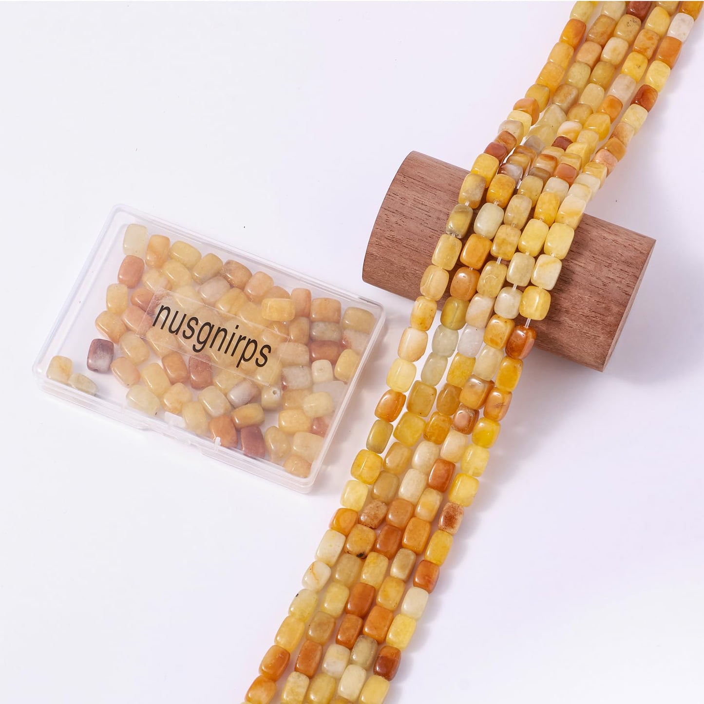 Natural Large Yellow Jade Cube Stone Beads 8x11mm 38cm/str Loose Semi Gemstone Stone Square Beads for Making Bracelets Necklace