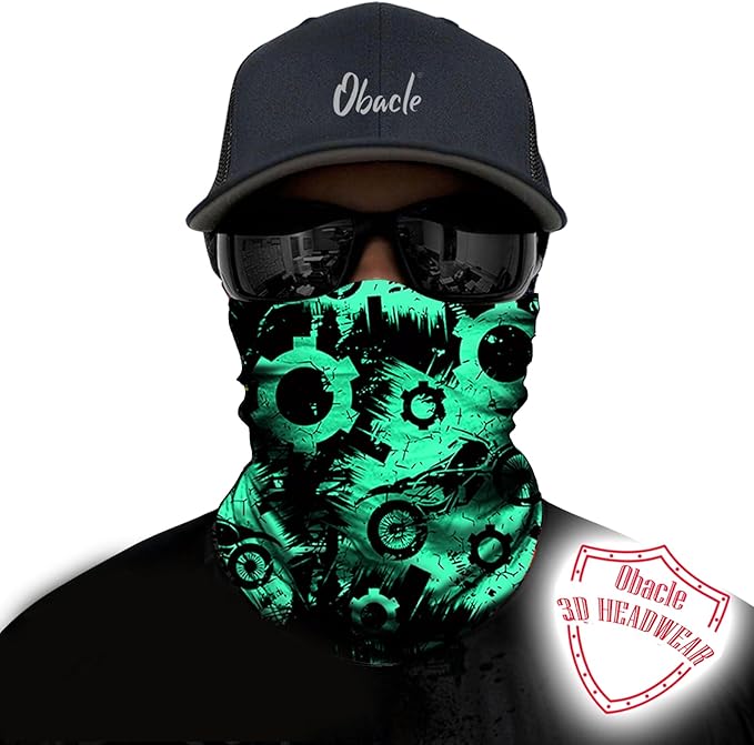 Obacle Neck Gaiter Face Mask Bandana for Dust Wind Sun Protection for Men Women
