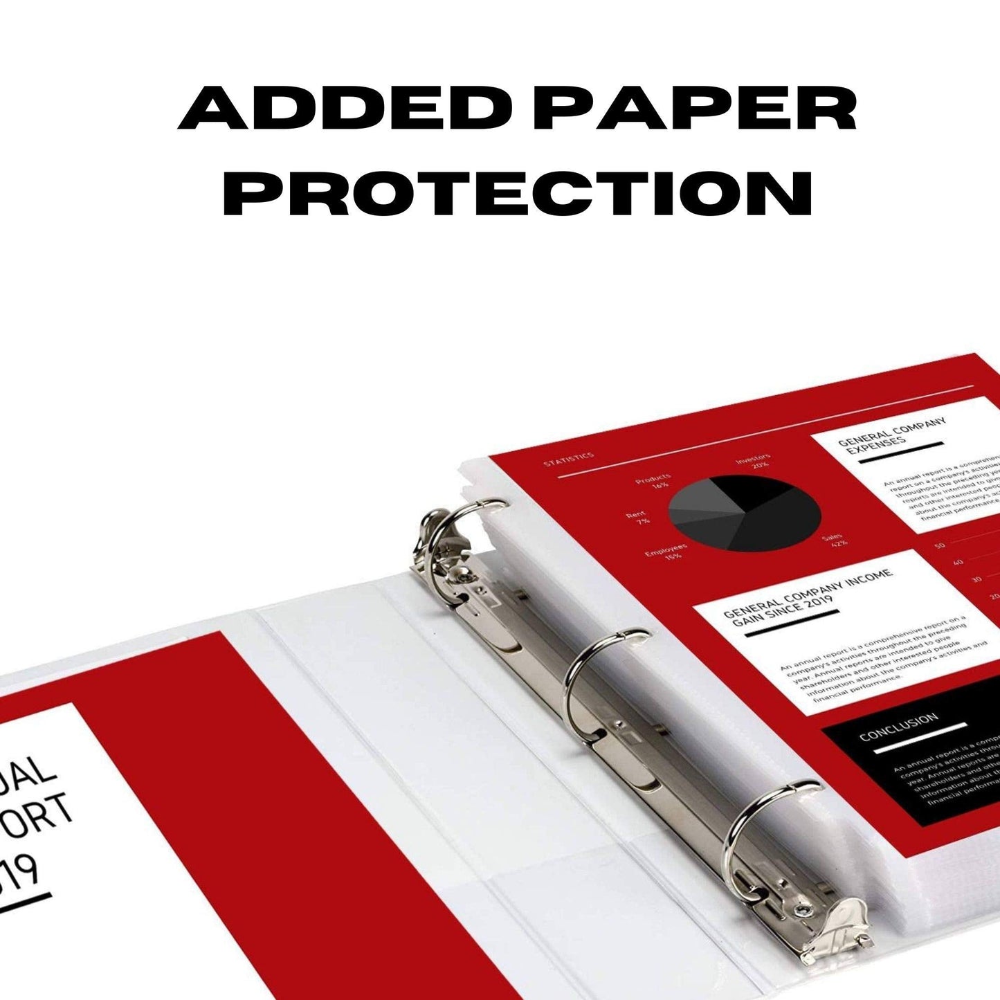 3 Ring Binder, Professional Angle D Ring Vinyl 3 Inch, Presentation Folder for Standard Pages 8.5 x 11 with Pockets, Crystal Clear View White (12 Pack) for Office Supplies