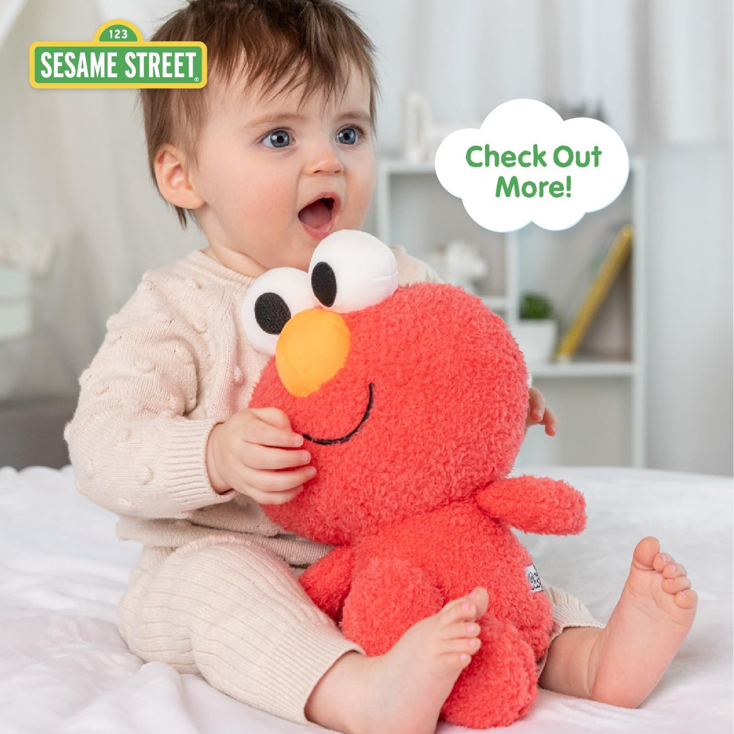 Kids Preferred Sesame Street Cookie Monster Activity Toy with Teething Rings, Crinkle Sounds, and On The Go Clip for Babies and Infants
