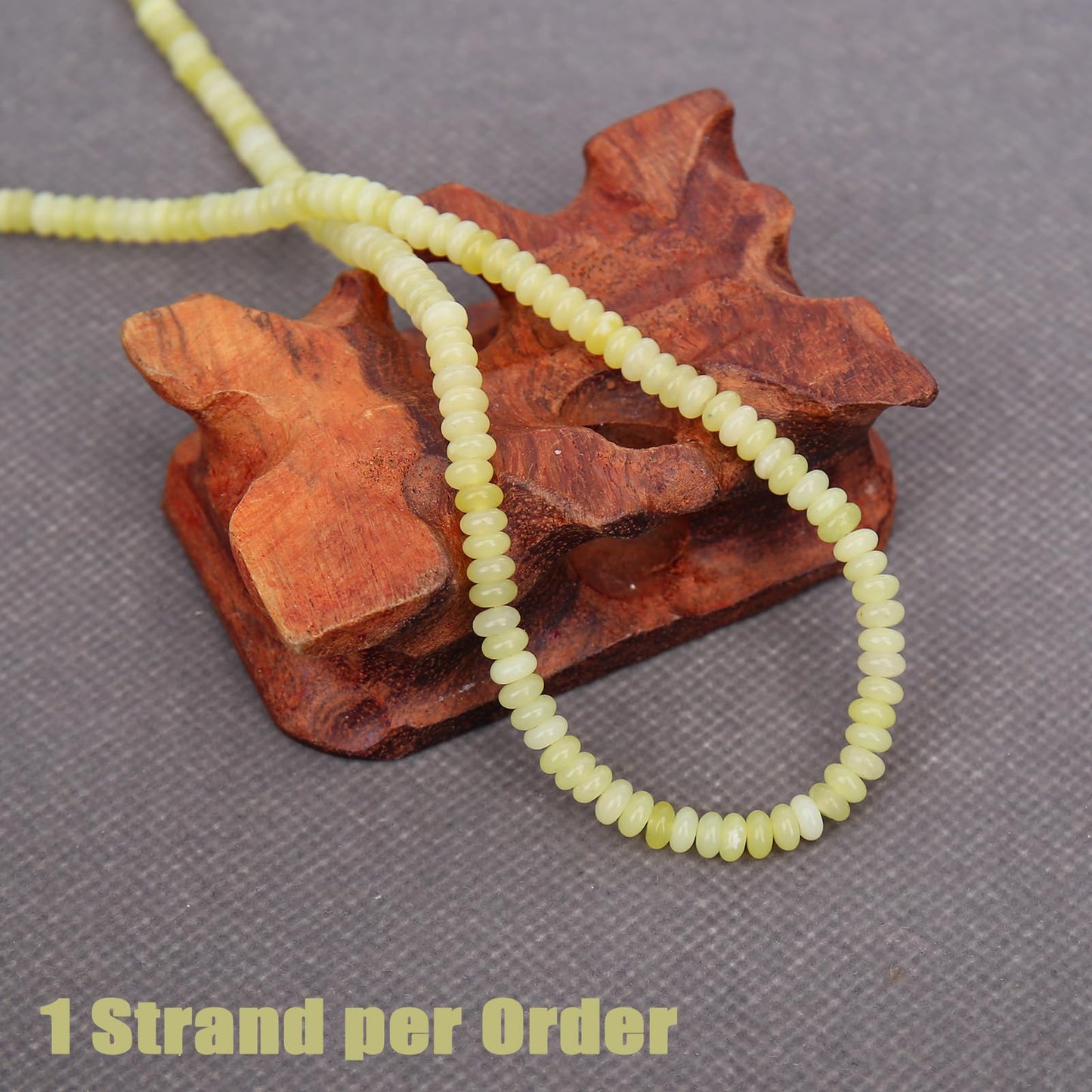 BONNY BOXX 1 Strand Natural 2 * 4mm Lemon Jade Rondelle Beads, Natural Abacus Disk Stone Beads Loose Spacer Gemstone for DIY Bracelet Necklace Jewelry Making