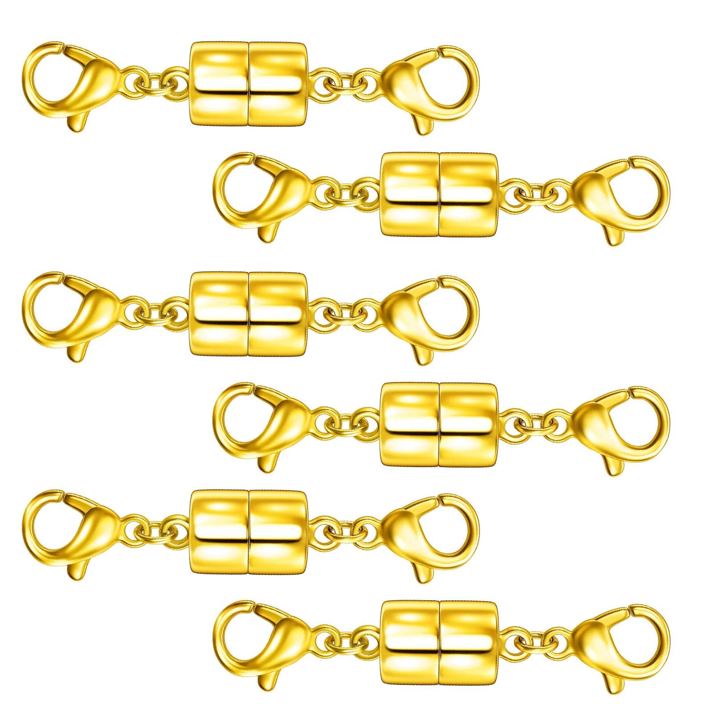 OHINGLT Magnetic Necklace Clasps and Closures with Double Lobster, Extra Strong Bracelet & Necklace Extender for Women, Magnet Jewelry Clasp Converter for Seniors