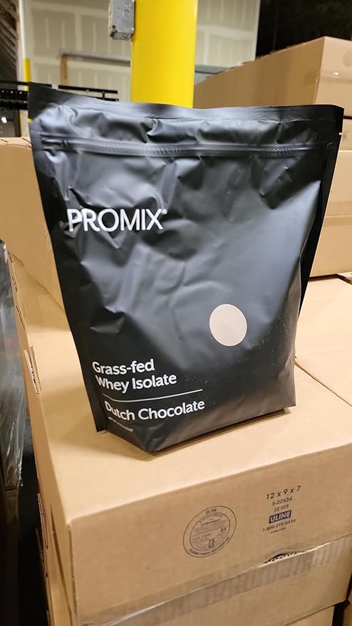 ProMix Nutrition Whey Protein Isolate Powder, Chocolate - Grass-Fed - ­Post Workout Fitness & Nutrition Shakes, Smoothies, Baking & Cooking Recipes - Gluten-Free & Keto-Friendly - 5lb