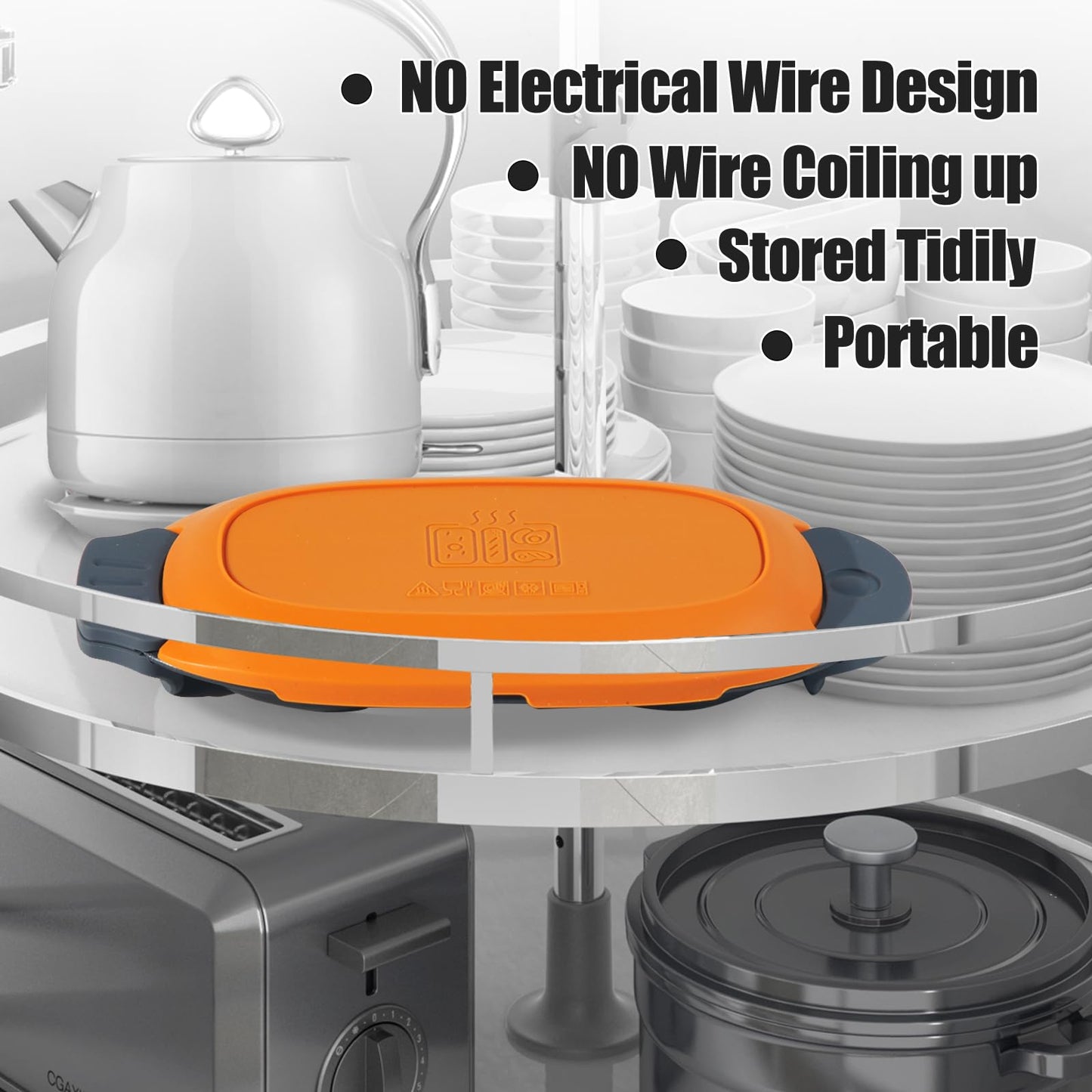 MKYSAIL Quick-Heat Microwave Egg Cooker|Poacher|fryer,Multi-Use microwave egg maker for Breakfast Sandwiches,Dishwasher-Safe,Save Time,Portable for Home,Travel,Gifts(Orange)
