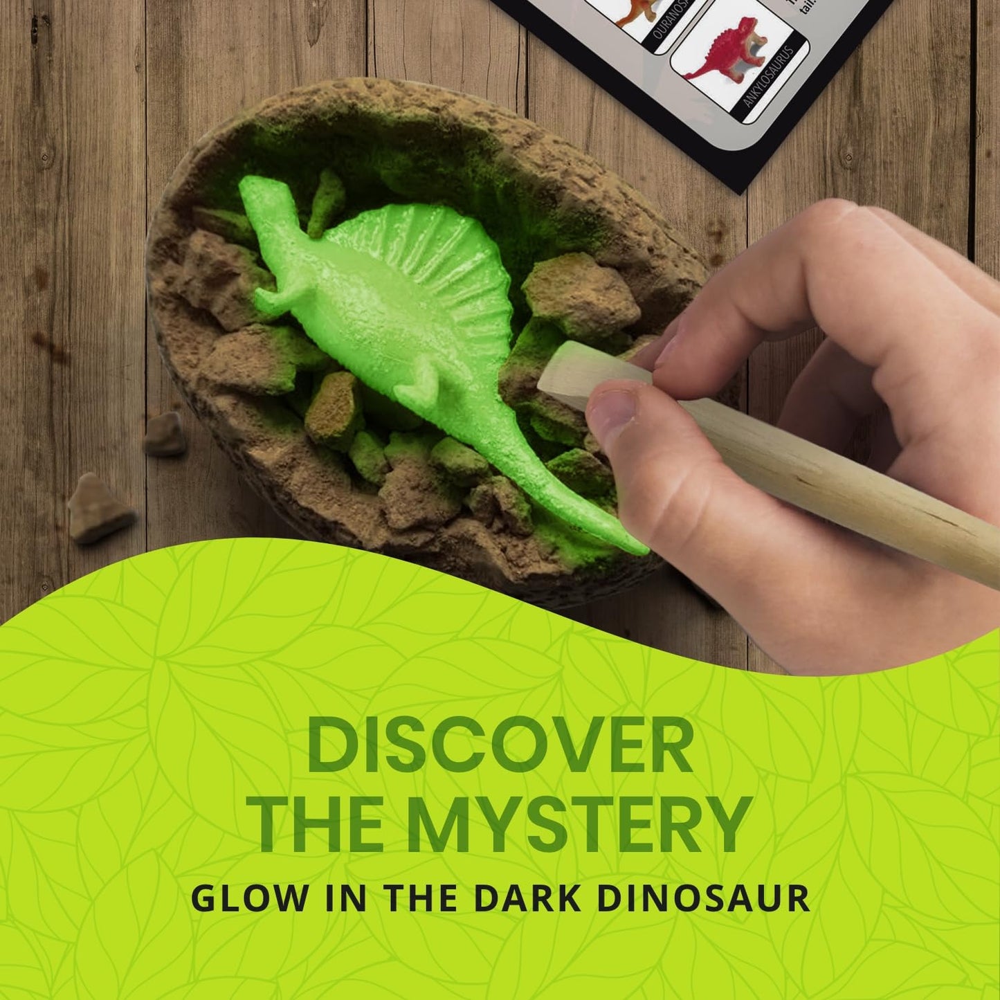 Nature Gear Dino Dig Kit for Kids, Dinosaur Eggs Digging Kit, Educational Egg Excavation Kit with 12 Glow in The Dark Mystery Dinosaurs, Interactive Archaeology Fossil Toy for Kids Age 3-5 and Up