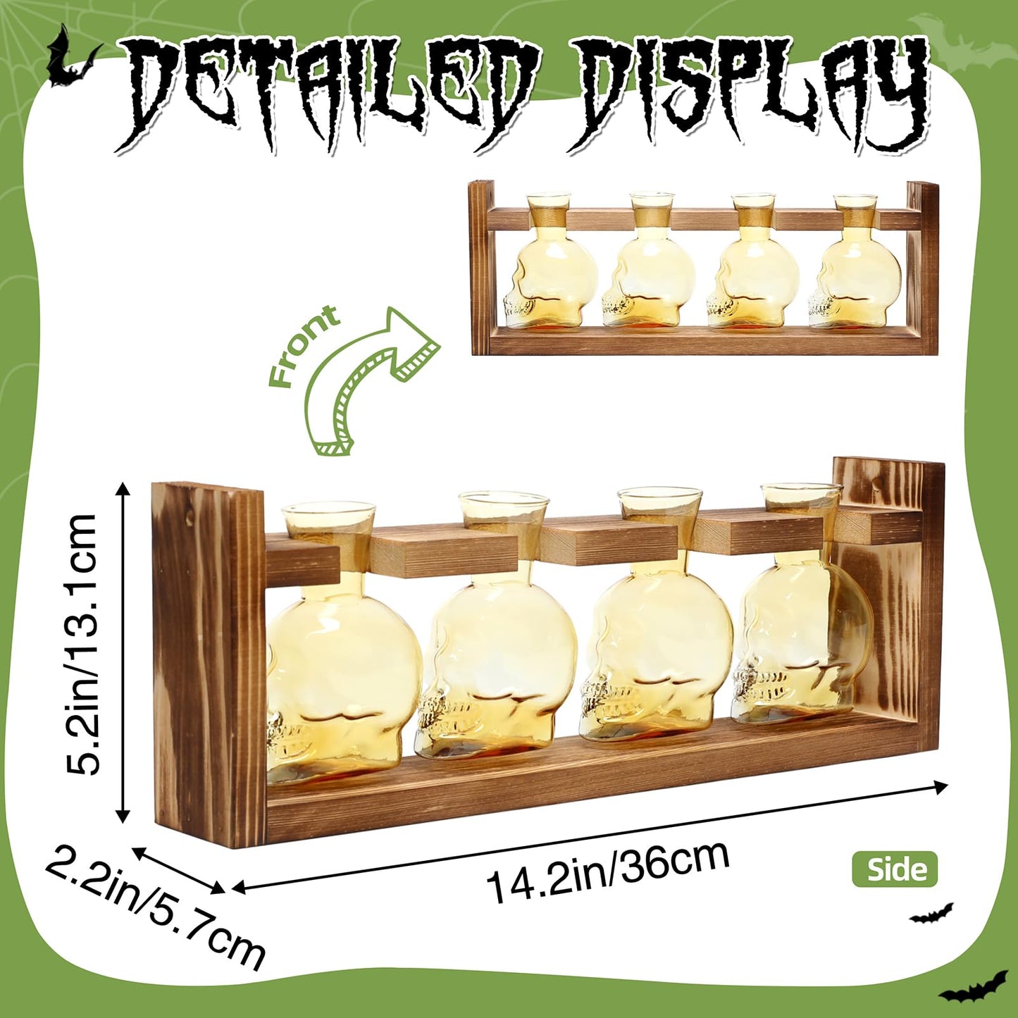 Plant Propagation Stations Halloween Skull Plant Terrarium Kit Glass Vases Gift for Father Air Planter Home Office Decor