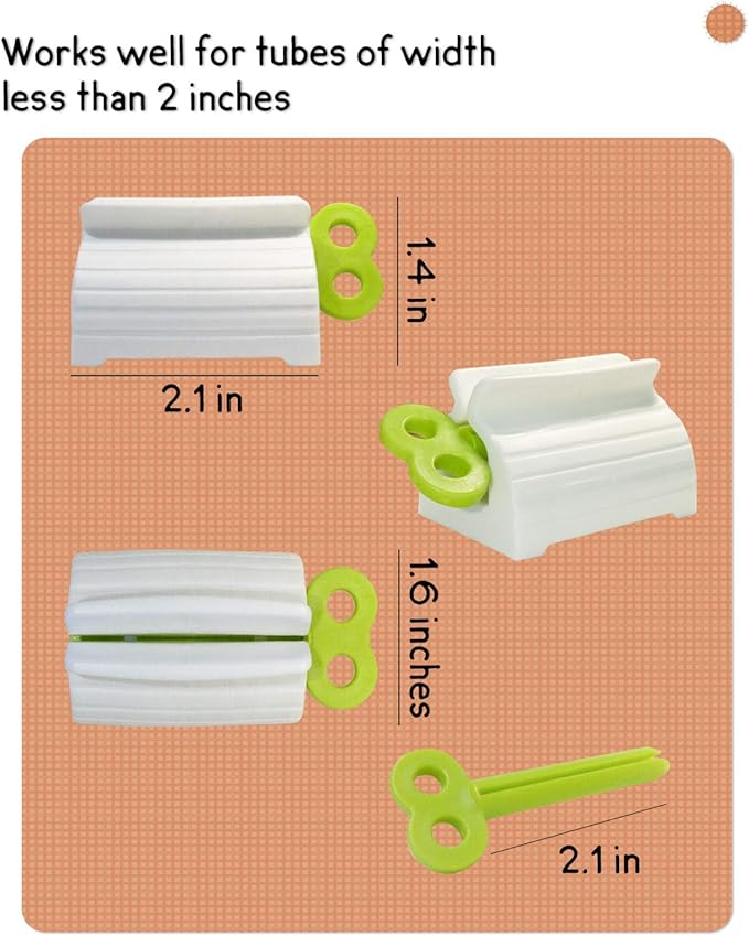 Toothpaste Squeezer, 6 Pcs Toothpaste Tube Squeezers, Multi-Purpose Toothpaste Dispenser, Rolling Toothpaste Holder Stand by MoHern