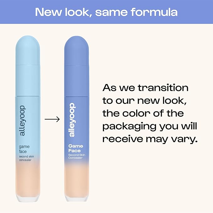 Alleyoop Game Face Makeup Concealer - Lightweight, Buildable Under Eye Concealer for Dark Circles, Hydrating Cream Formula for Women with Aloe Stem Cell - Smooth, Crease-Proof Makeup, Superstar