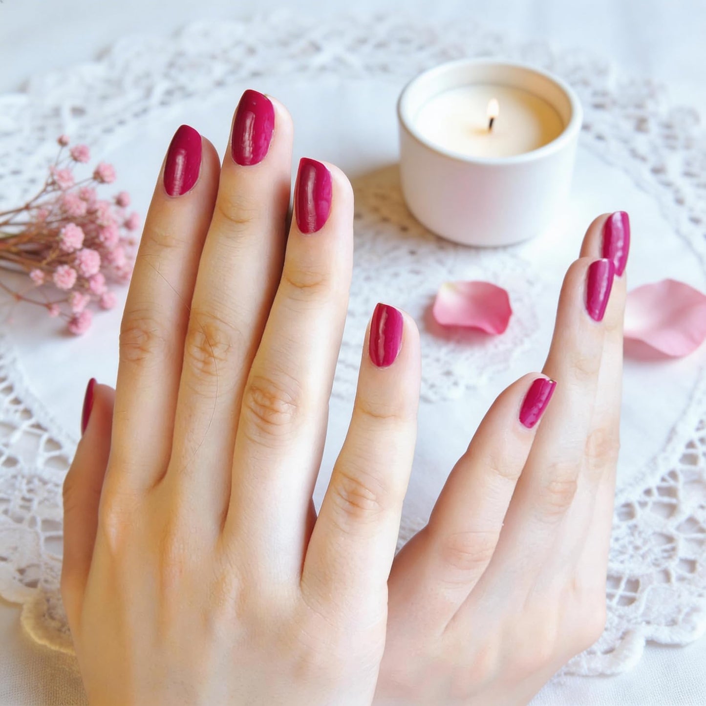 SILPECWEE 20 Sheets Solid Color Nail Polish Strips Nail Stickers Full Nail Wraps for Women Self Adhesive Nail Strips Real Nail Polish Nail Art Accessories with 1pc Nail File