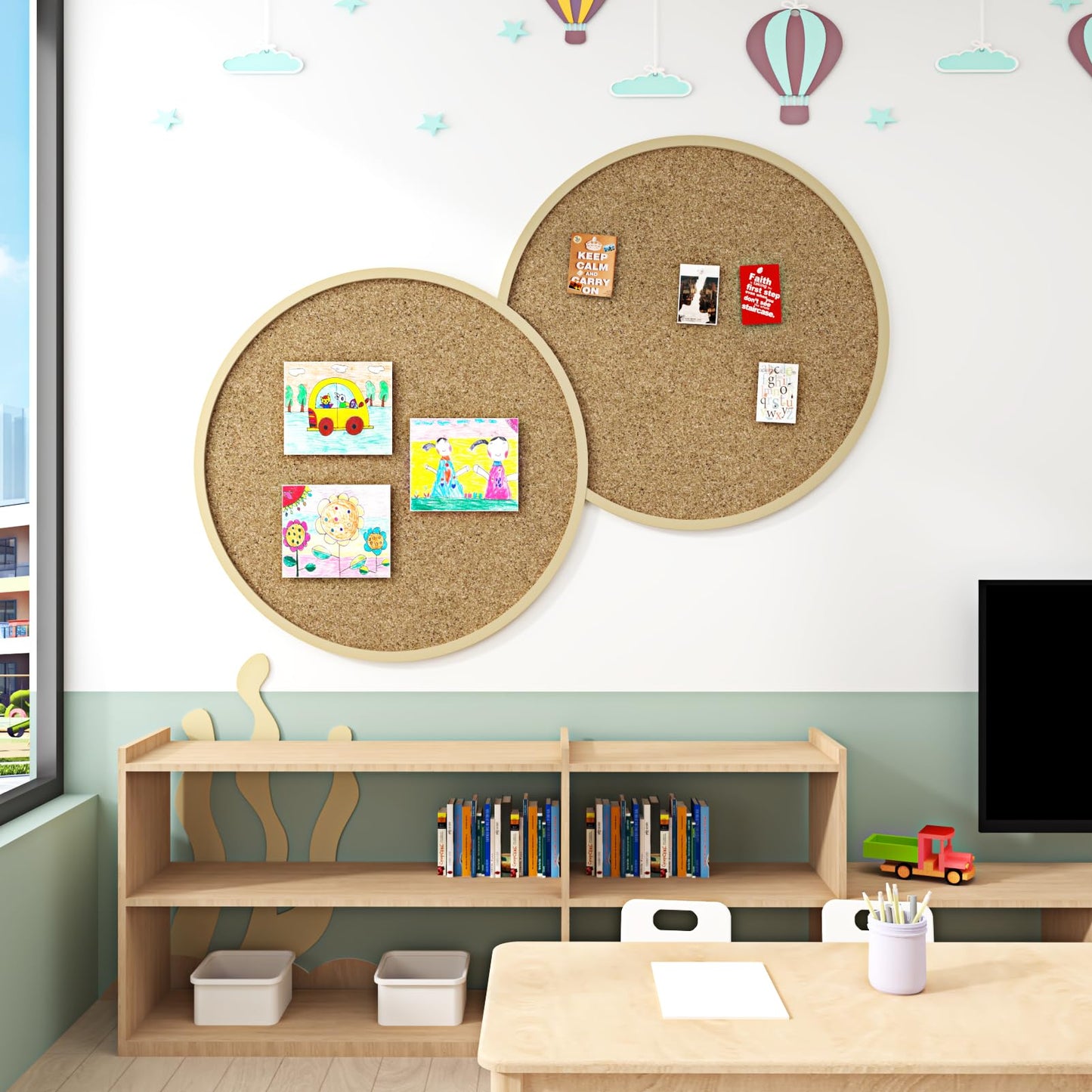 WESTICK Self Adhesive Cork Roll 1/8" Thick Natural Cork Wallpaper Peel and Stick Bulletin Boards for Walls Decorative Removable Corks Sheet for Home Office DIY Crafts Drawer Shelf Liner 17.3"x80" 3MM