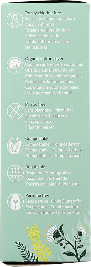 Natracare Natural Organic Mini Panty Liners, Made with Certified Organic Cotton, Ecologically Certified Cellulose Pulp and Plant Starch (10 Pack, 300 Liners Total)…