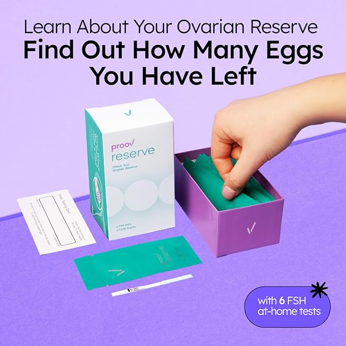 Proov Reserve | Ovarian Reserve FSH Test for at Home| Non-invasive Testing | Results in 10 Minutes | 6 Urine FSH Tests