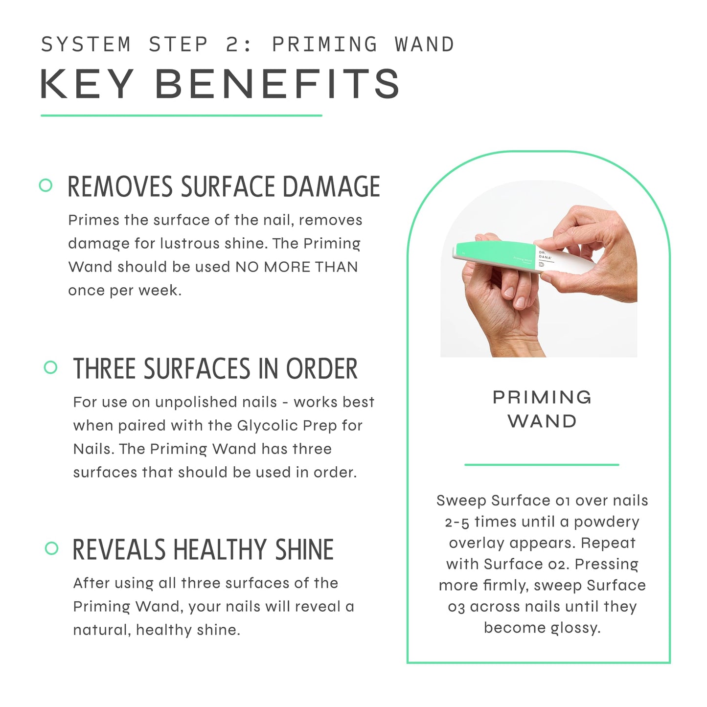 Dr. Dana Nail Buffer for Natural Nails - Professional Three Grit Buffing Block for Healthy Beautiful Nails - At-Home Pedicure and Manicure Tools - Smoothing, Polishing and Shining