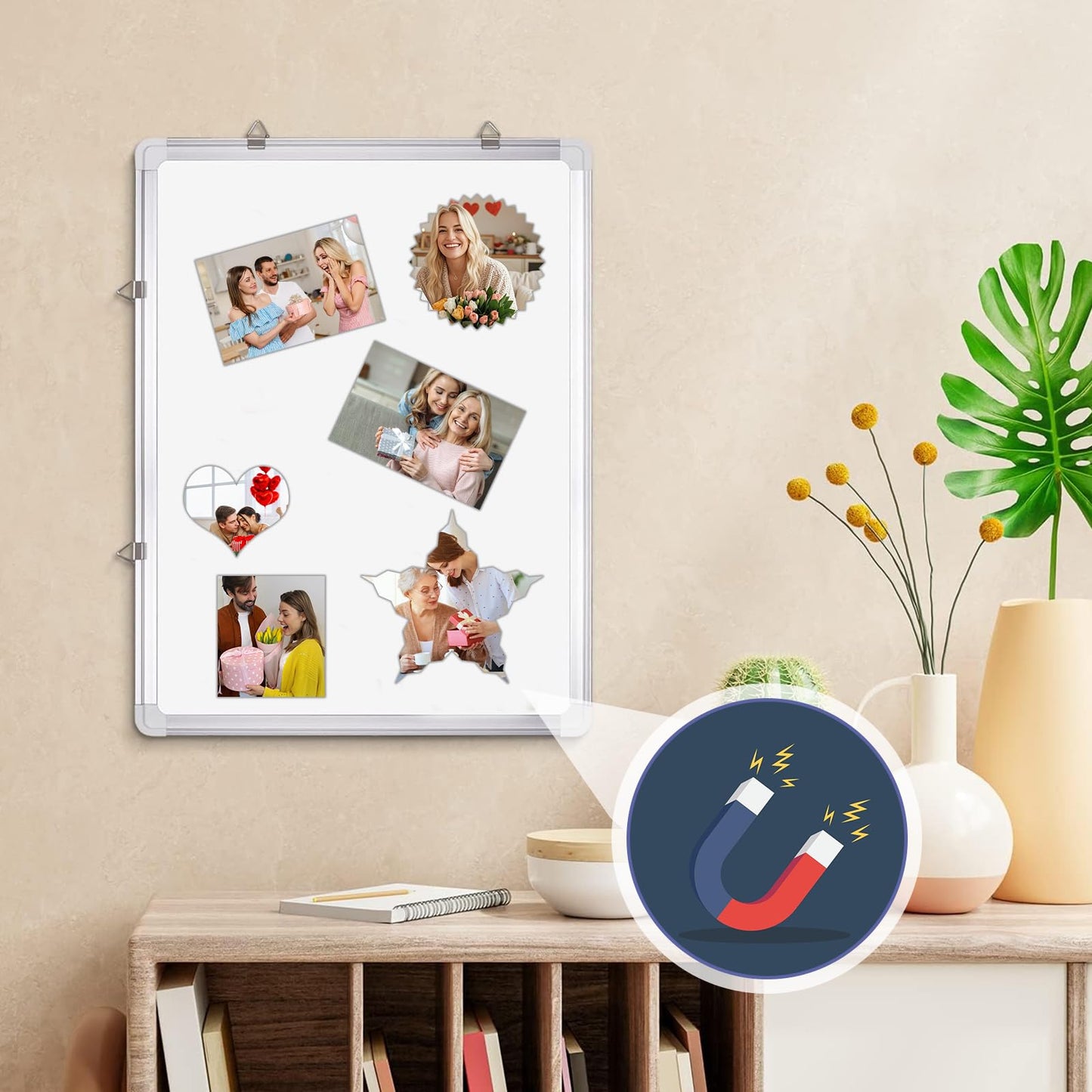 Printable Magnetic Sheets 8.5x11 Inches Matte Magnet Paper Sheet 24 Pcs Non Adhesive Magnetic Paper for Inkjet Printers, Flexible Magnet Photos for DIY Crafts