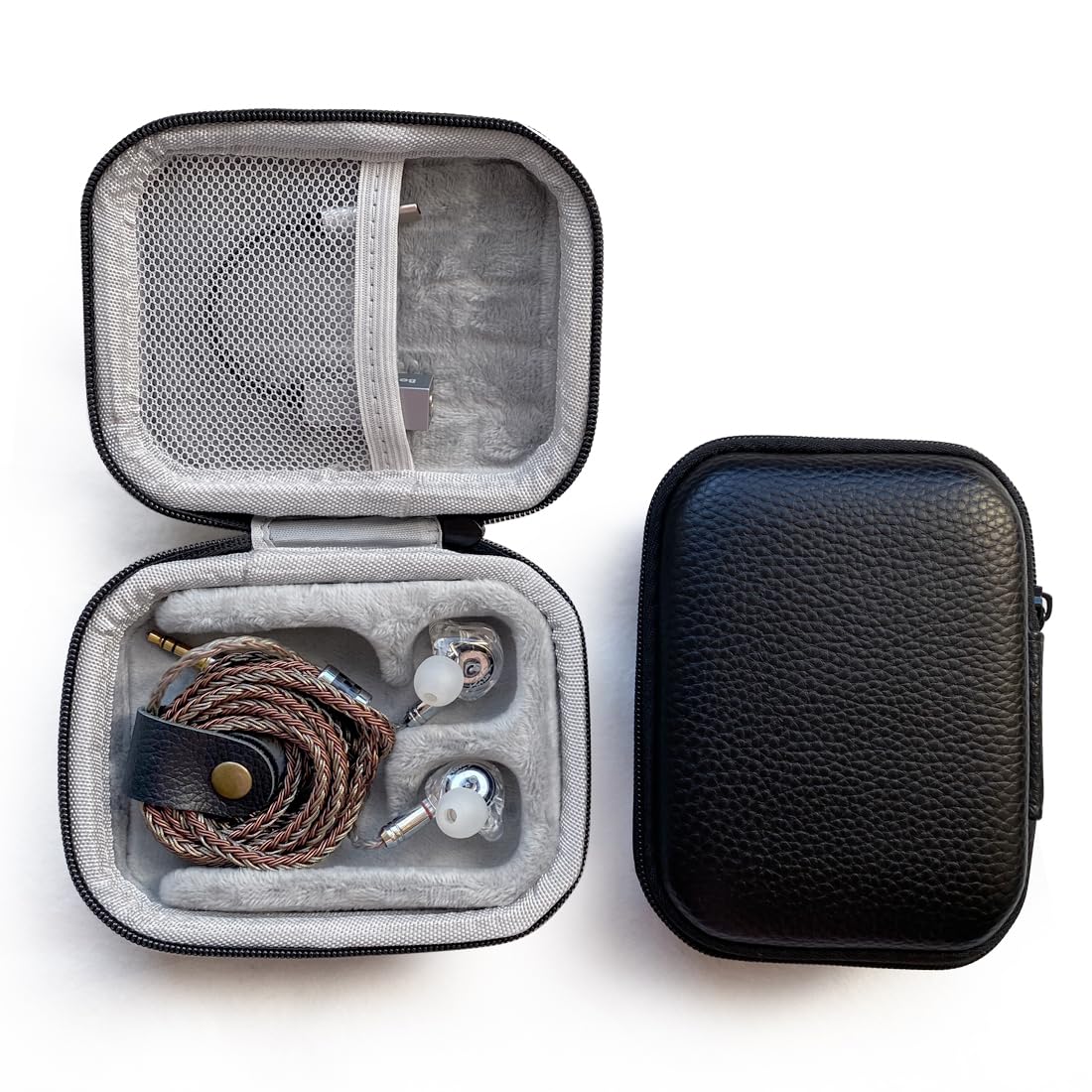 PU Leather Storage Box, Suitable for in Ear Earphones, Wired Earphones, Waterproof, Portable, Pressure Resistant Box, Earphone Storage Bag