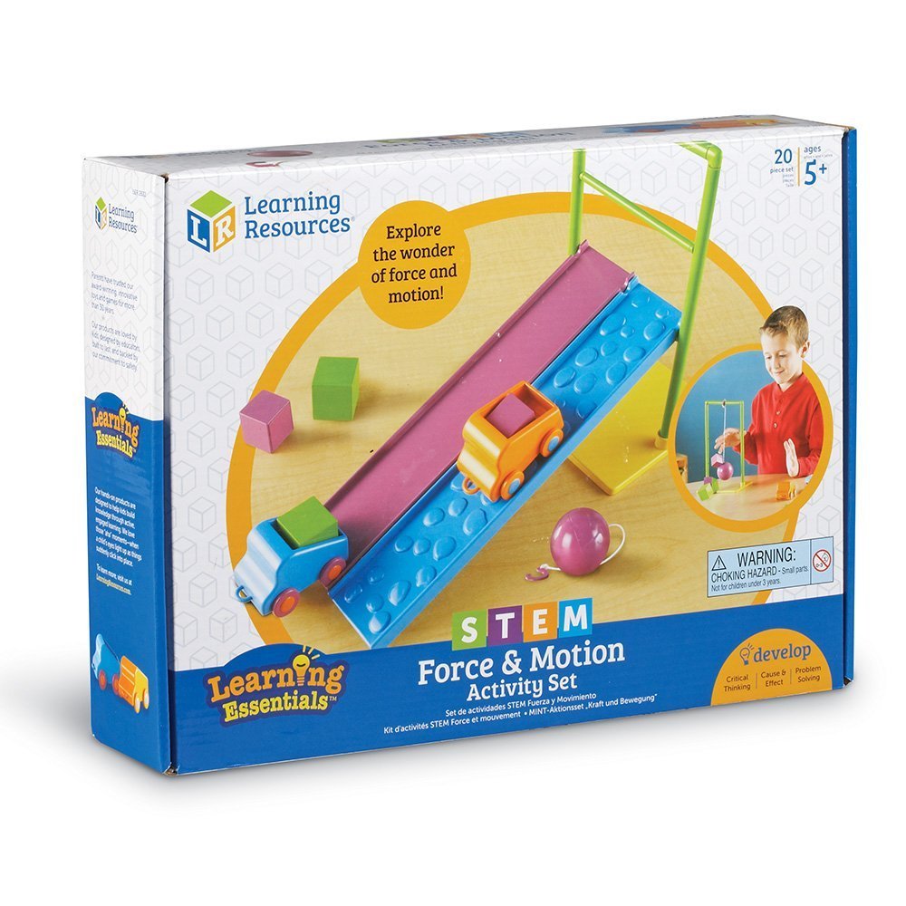 Learning Resources STEM Force & Motion Activity Set - Toddler Sensory Toys, Critical Thinking, Problem Solving, Building Toys, Fine Motor Skills, Physics Games for Kids, Gifts for Boys and Girls