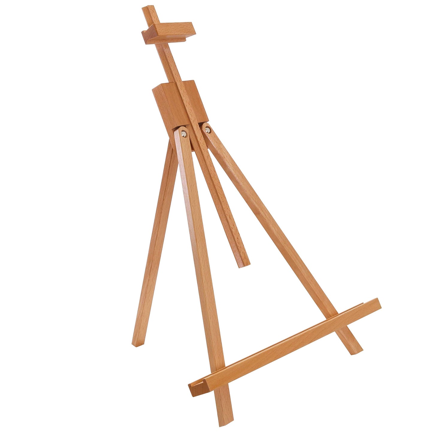 U.S. Art Supply 31" High Wood Studio Tabletop Easel - Adjustable Artist Tripod, Holds Up to 27" Canvas, Folding A-Frame Artist Display Stand - Table Top Easel for Painting