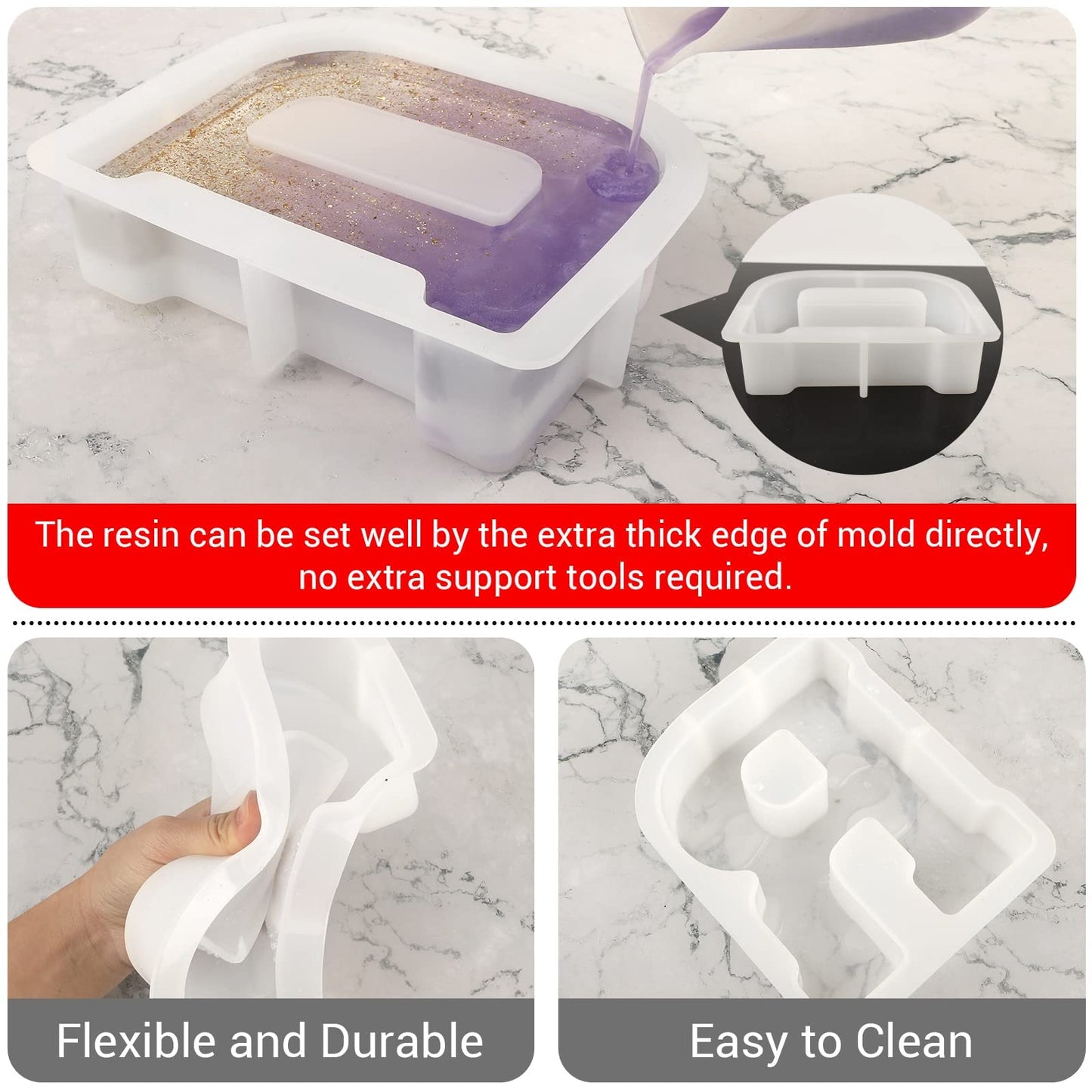 Gartful 7 Inch Large Letter Molds for Resin, 3D R Capital Alphabet Epoxy Resin Mold, A to Z Thick Resin Letter Molds for Making Letters, Word Sign Art, DIY Crafts, Making Cake, Party Home Decor