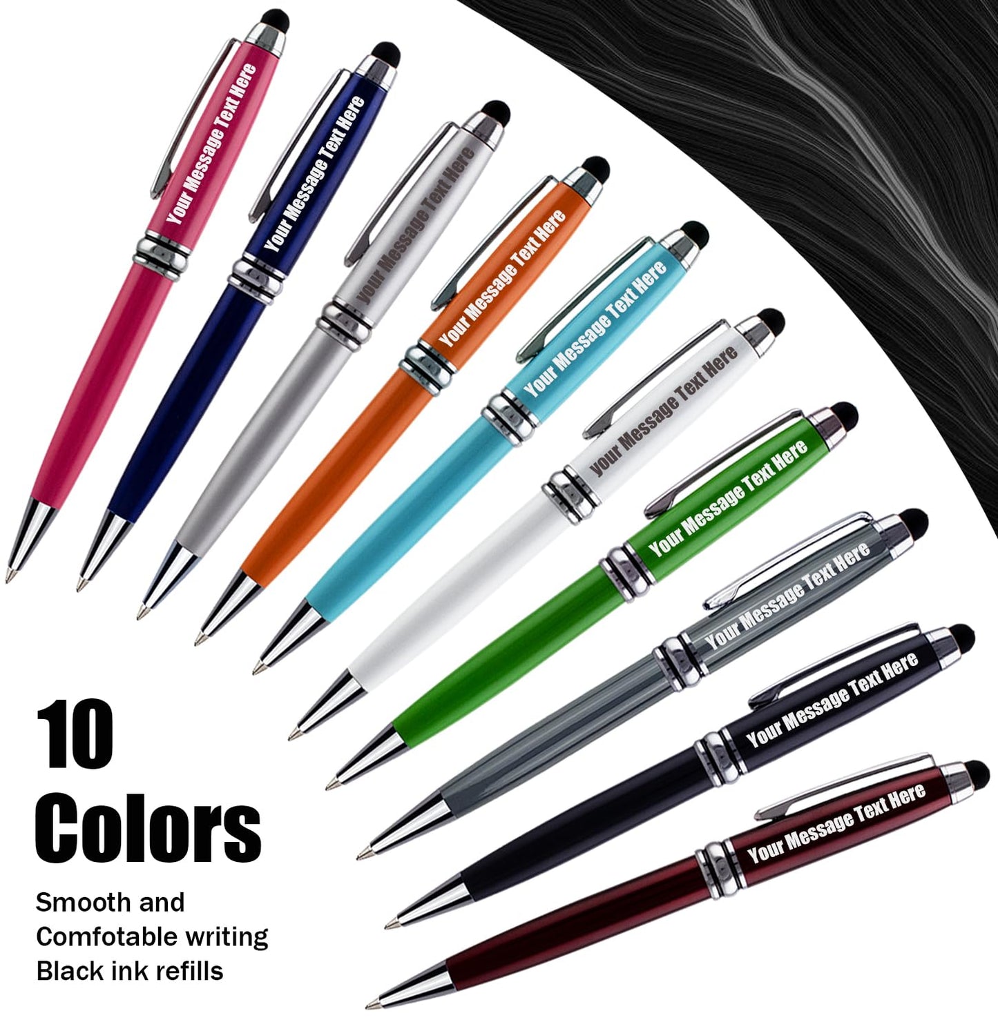 Hifox [Custom Pens] Personalized Gift Pens with Engraving, Executive Luxury Pen, Gift for Men and Women, Elegant Office Stylus Ballpoint Pens, Perfect Groomsmen Gifts.