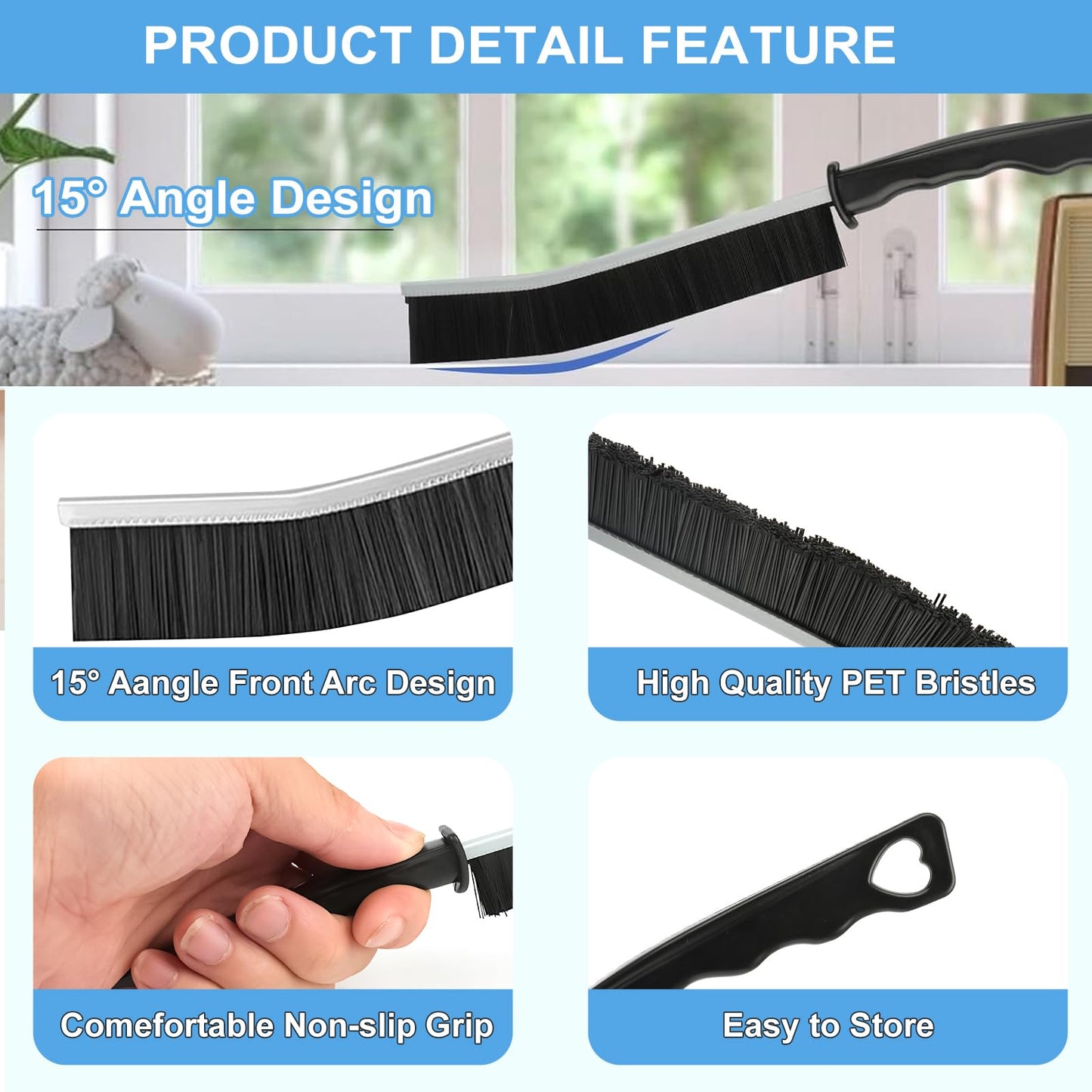 Dfacio 11Pcs Crevice Cleaning Brush Set, Hard Bristle Cleaning Supplies for Kitchen, Bathroom, Corner, Grout, Sink
