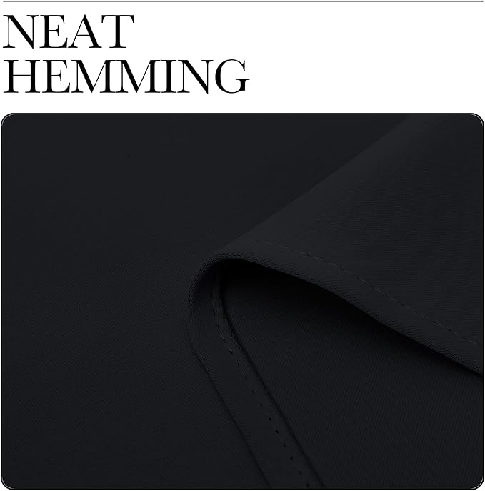 NICETOWN Pitch Black Solid Thermal Insulated Grommet Blackout Curtains/Drapes for Bedroom Window (2 Panels, 42 inches Wide by 63 inches Long, Black)