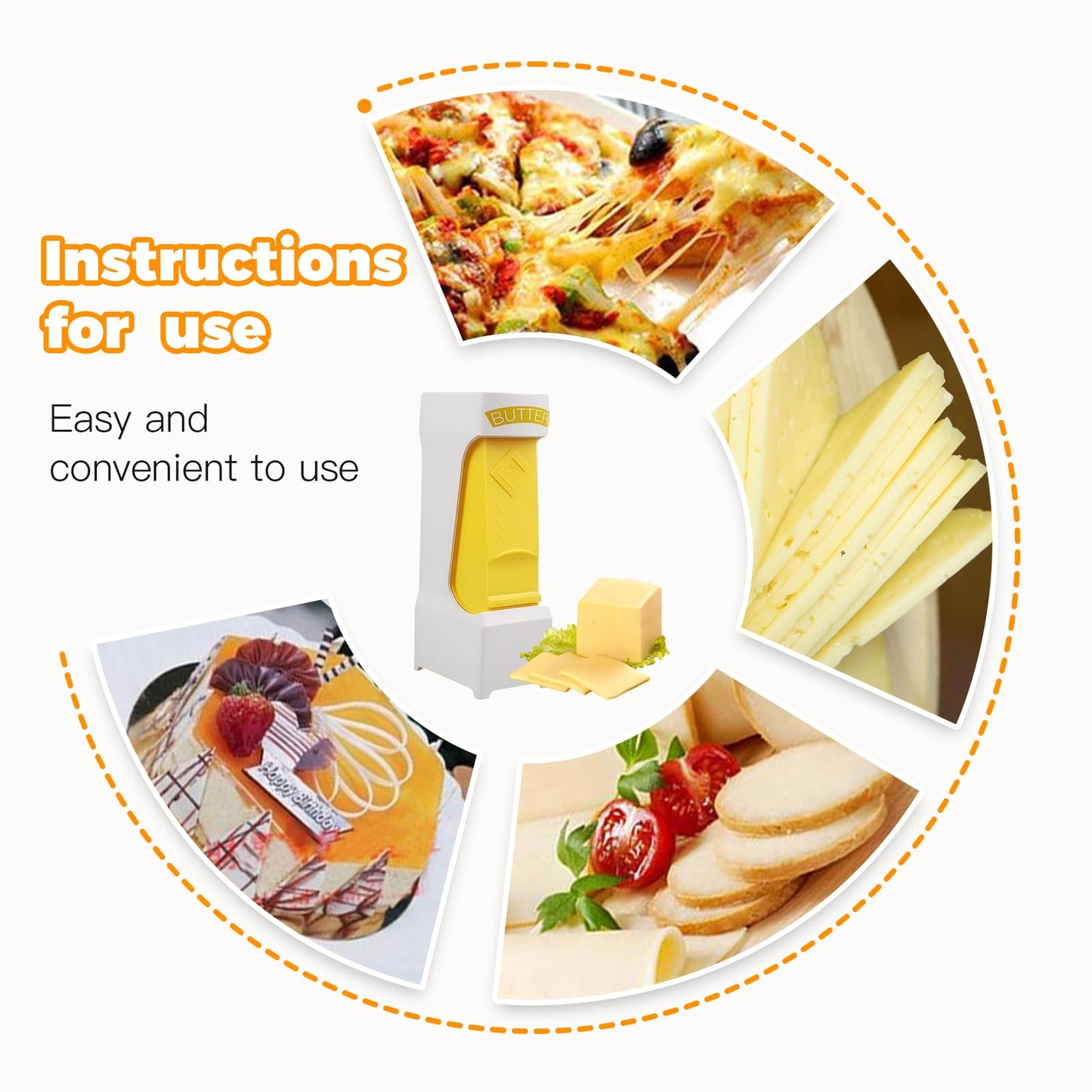 Butter Dispenser, Portable Butter Slicer, Butter Cutter Slicer, can be used to cheese, fruit and bread for baking (1PCS)