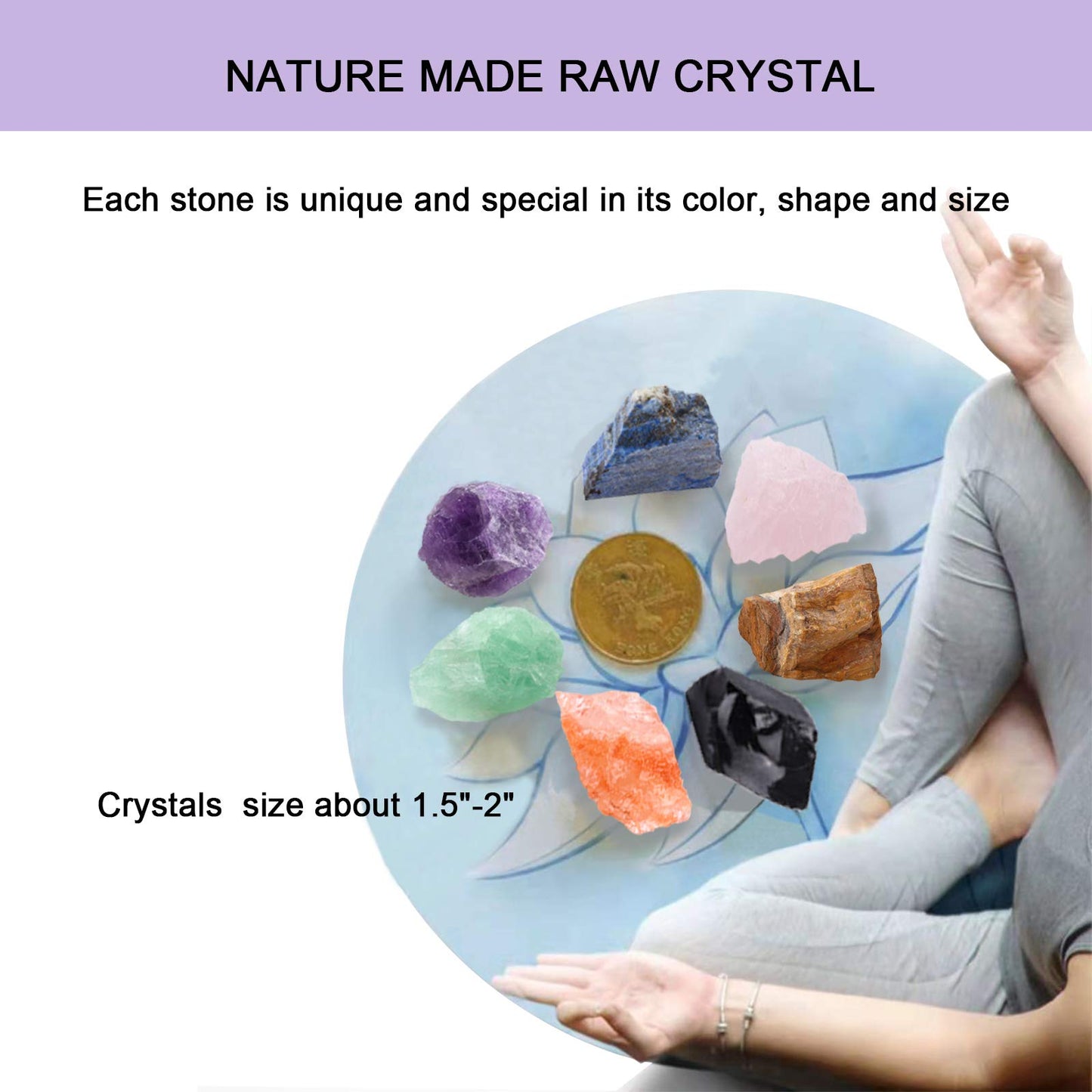 Anreign Natural Healing Crystals kit and Healing Stones-Chakra Crystals(14 pcs)