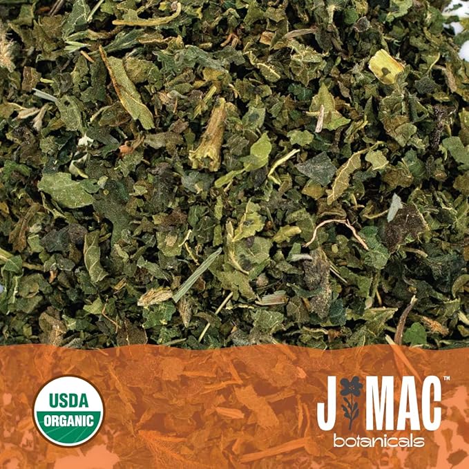 J MAC BOTANICALS Organic Nettle Leaf Herbal Tea 4 oz, 50+ Cups, Certified USDA Organic, Dried stinging nettle tea, Urtica dioica