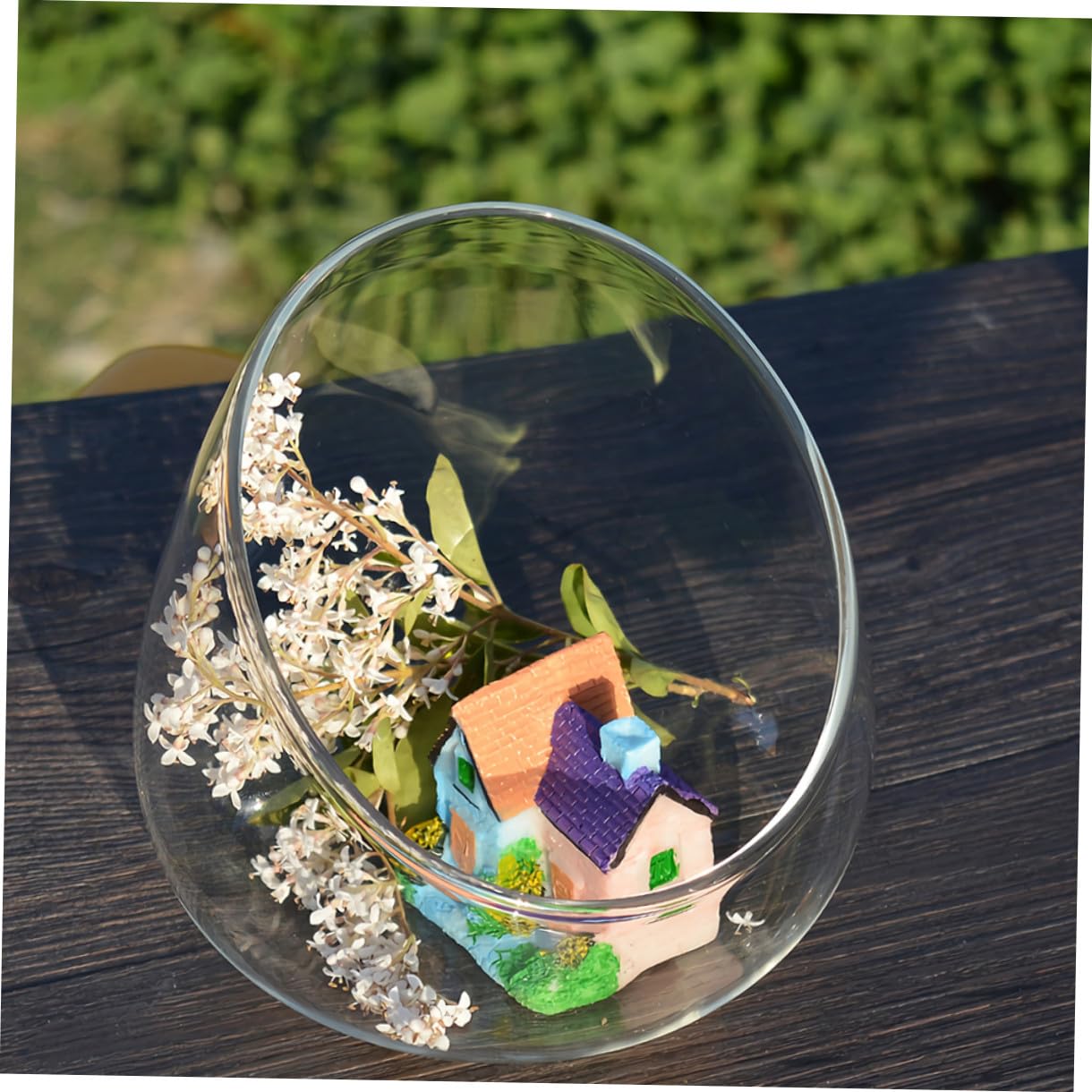 MAGICLULU 3pcs Slant Cut Glass Landscape Bottle Set, Eco Terrarium Vases for Desktop Decoration, Glass Containers for Succulent Plants and Miniature Gardens