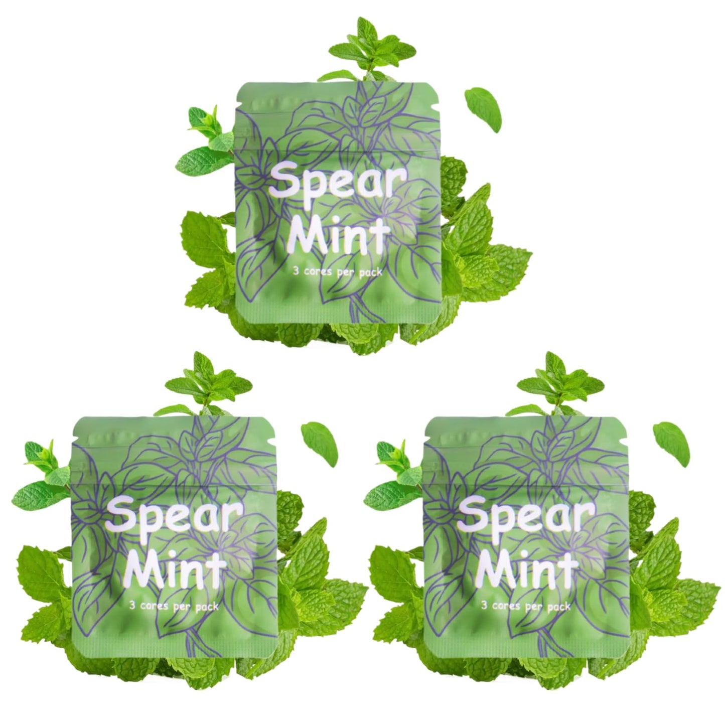 LAMKHOO Breathing Necklace to Quit Smoking and Vaping with Refillable Mint Pods Stop Smoking Aids Fidget Necklace Smokeless Inhaler for Adults (Spear Mint×3)