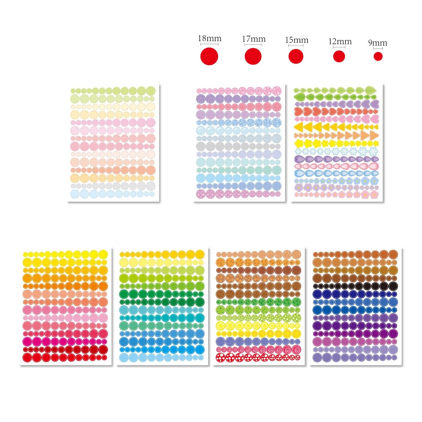 Qaxrocyn 4000+ Colorful Dot Stickers – 25 Sheets Self-Adhesive Round Label Stickers for Coding, Reward Charts, Calendars, Scrapbooking & Kids Craft Projects.